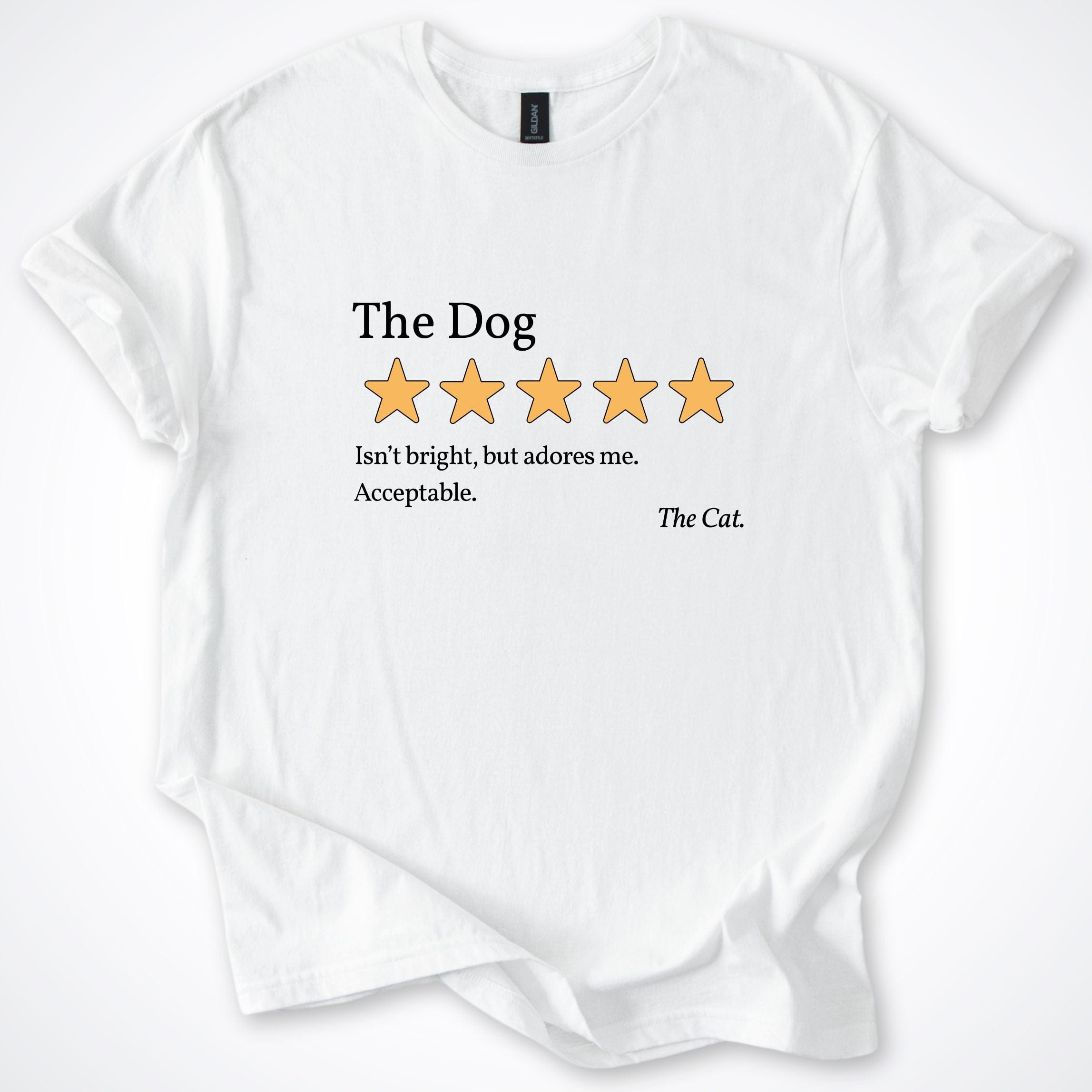 T-Shirt White / S Cat Five Star Review of Dog 4.0 T-Shirt ReallyintoDogs