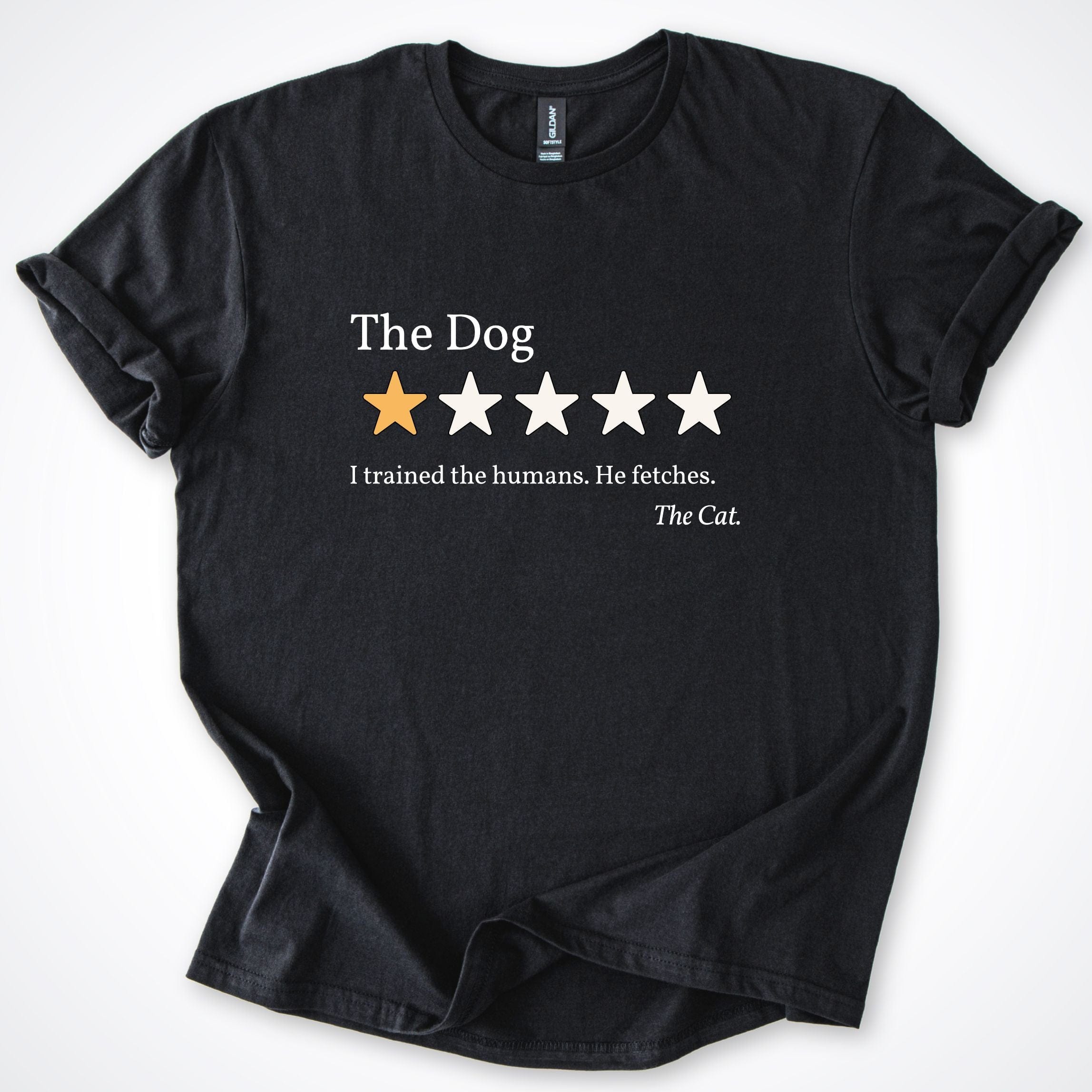 T-Shirt Black / S Cat One Star Review of Dog 1.0 T-Shirt ReallyintoDogs
