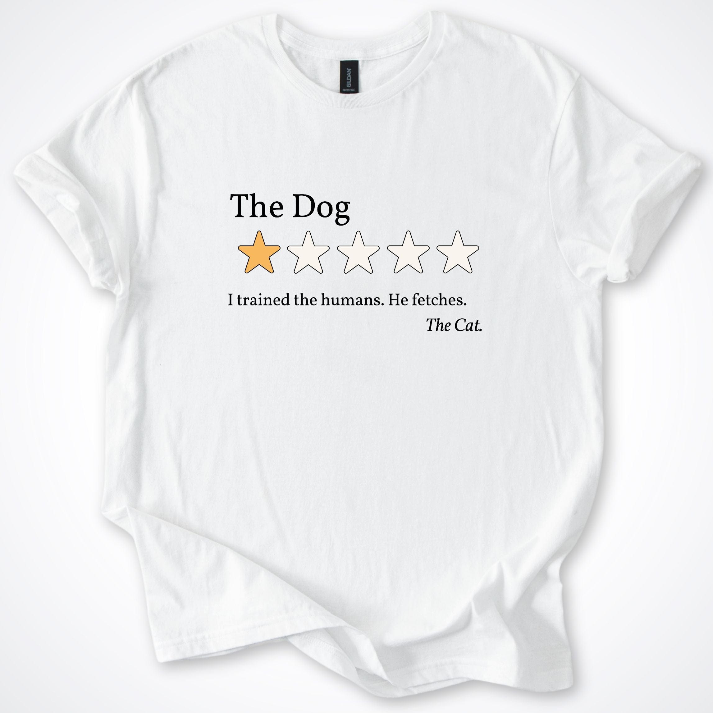 T-Shirt White / S Cat One Star Review of Dog 1.0 T-Shirt ReallyintoDogs