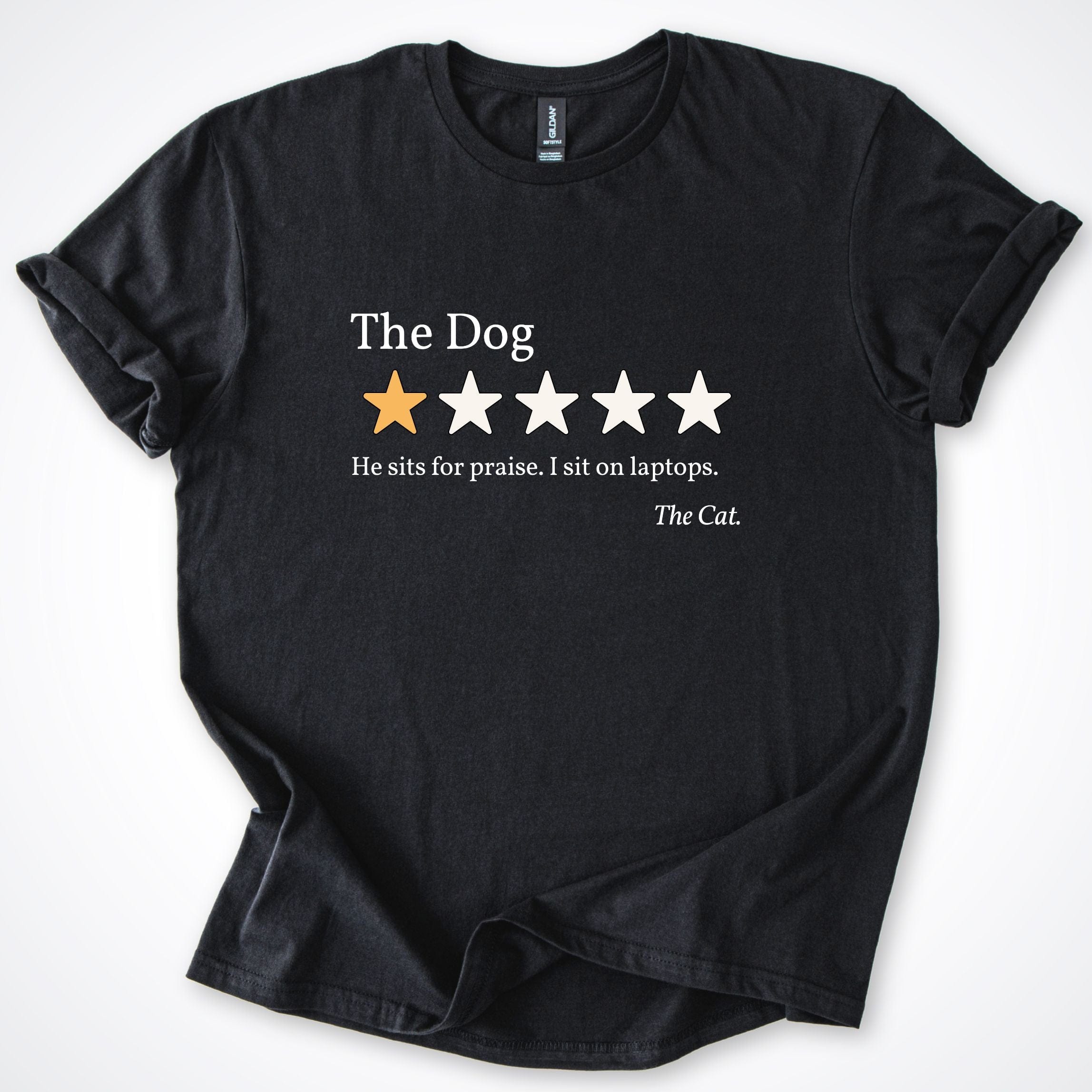 T-Shirt Black / S Cat One Star Review of Dog 4.0 T-Shirt ReallyintoDogs
