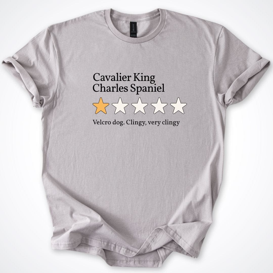 T-Shirt Ice Grey / S Cavalier King Charles One Star Review T-Shirt ReallyintoDogs