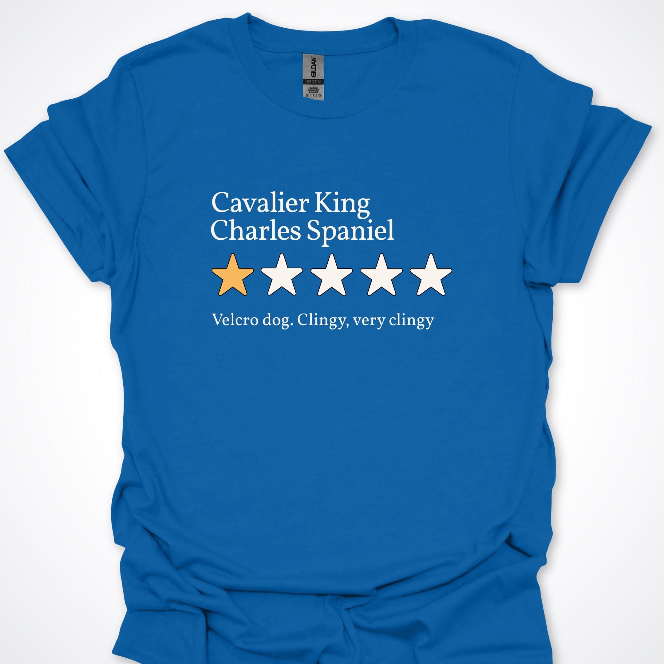 T-Shirt Royal / S Cavalier King Charles One Star Review T-Shirt ReallyintoDogs