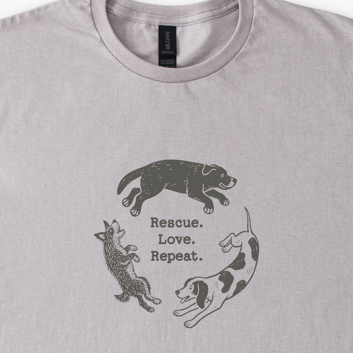 Rescue. Love. Repeat. Round and Round Classic T-Shirt