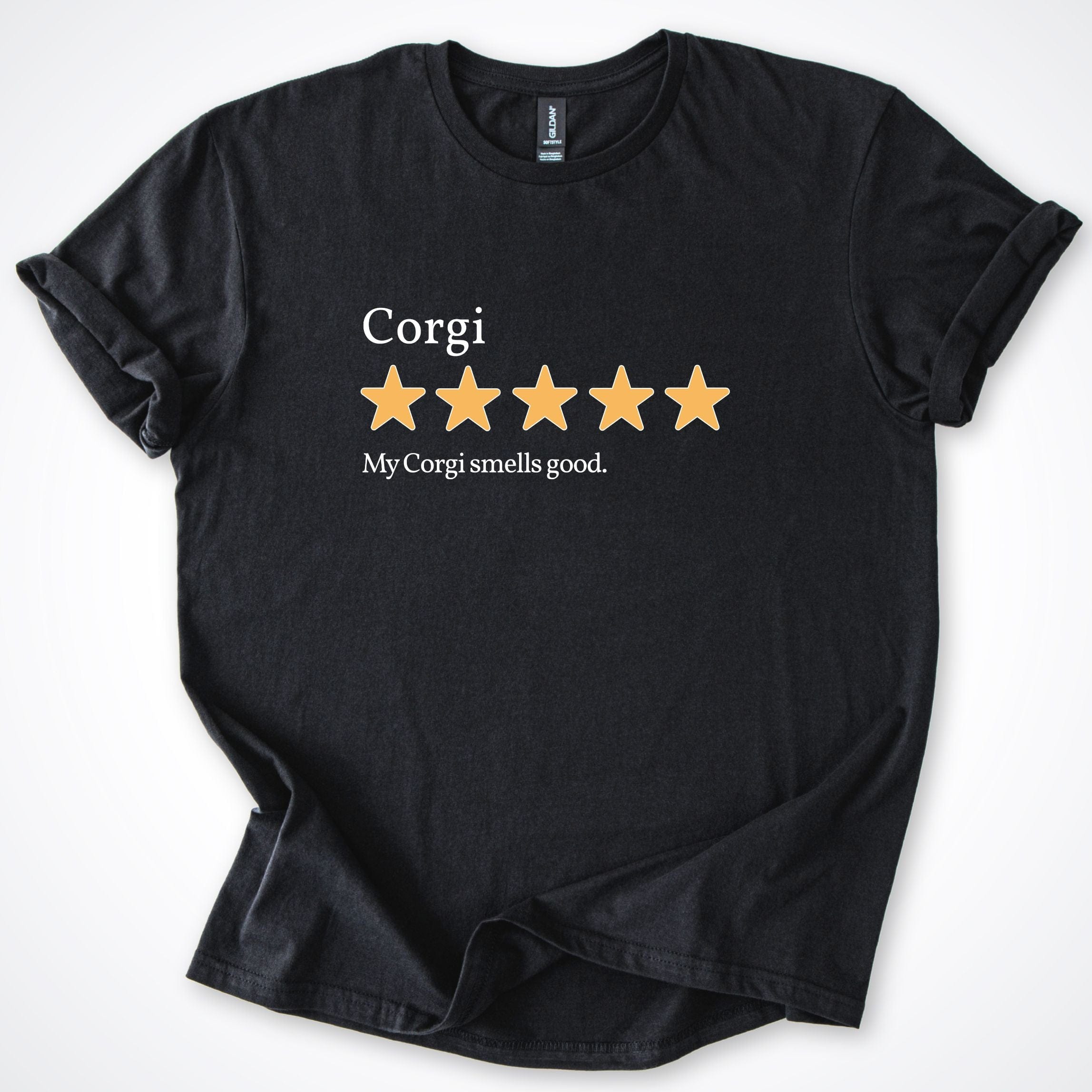 T-Shirt Black / S Corgi 3.0 Five Star Review T-Shirt ReallyintoDogs