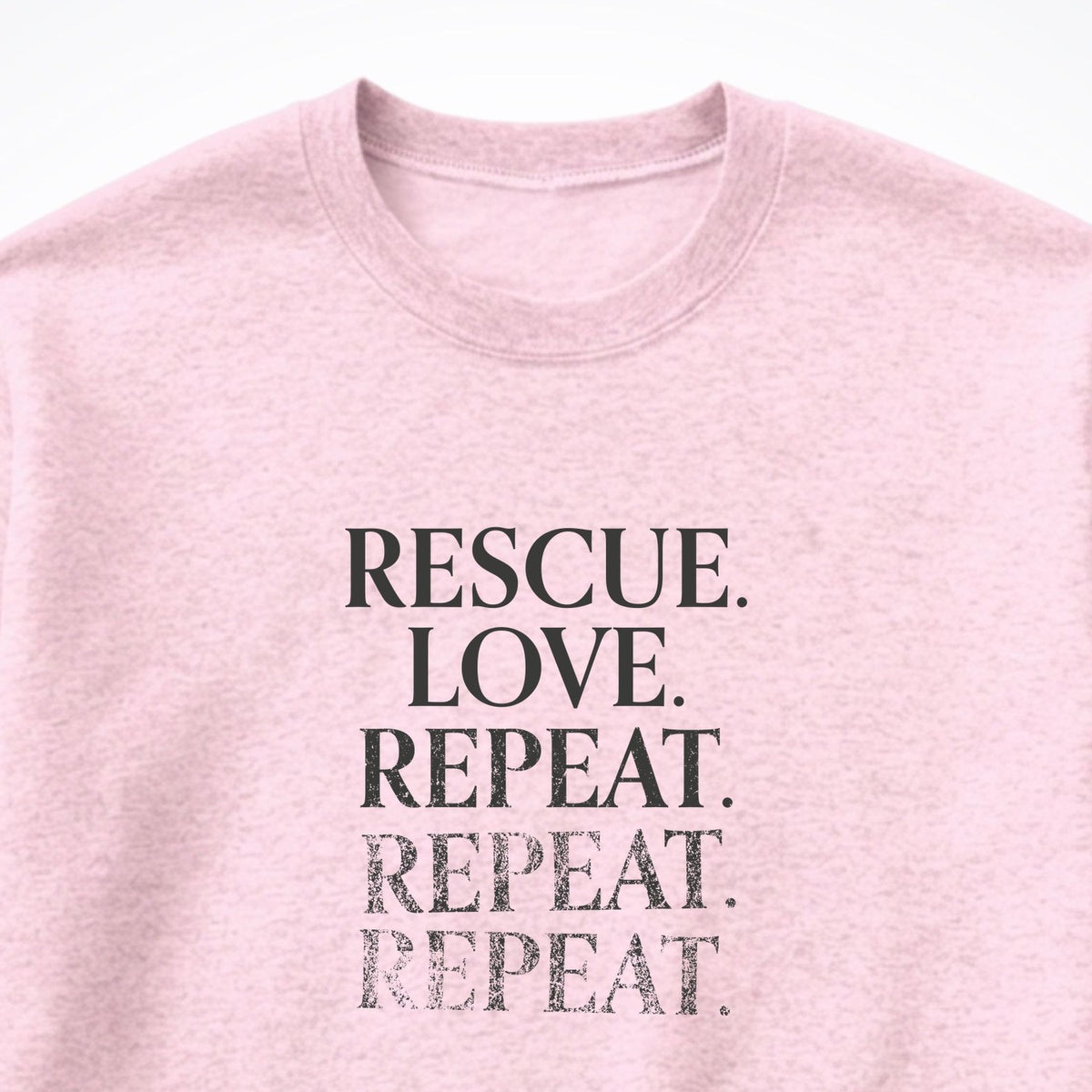 Rescue. Love. Repeat. Until the Ink Runs Out Crewneck Sweatshirt