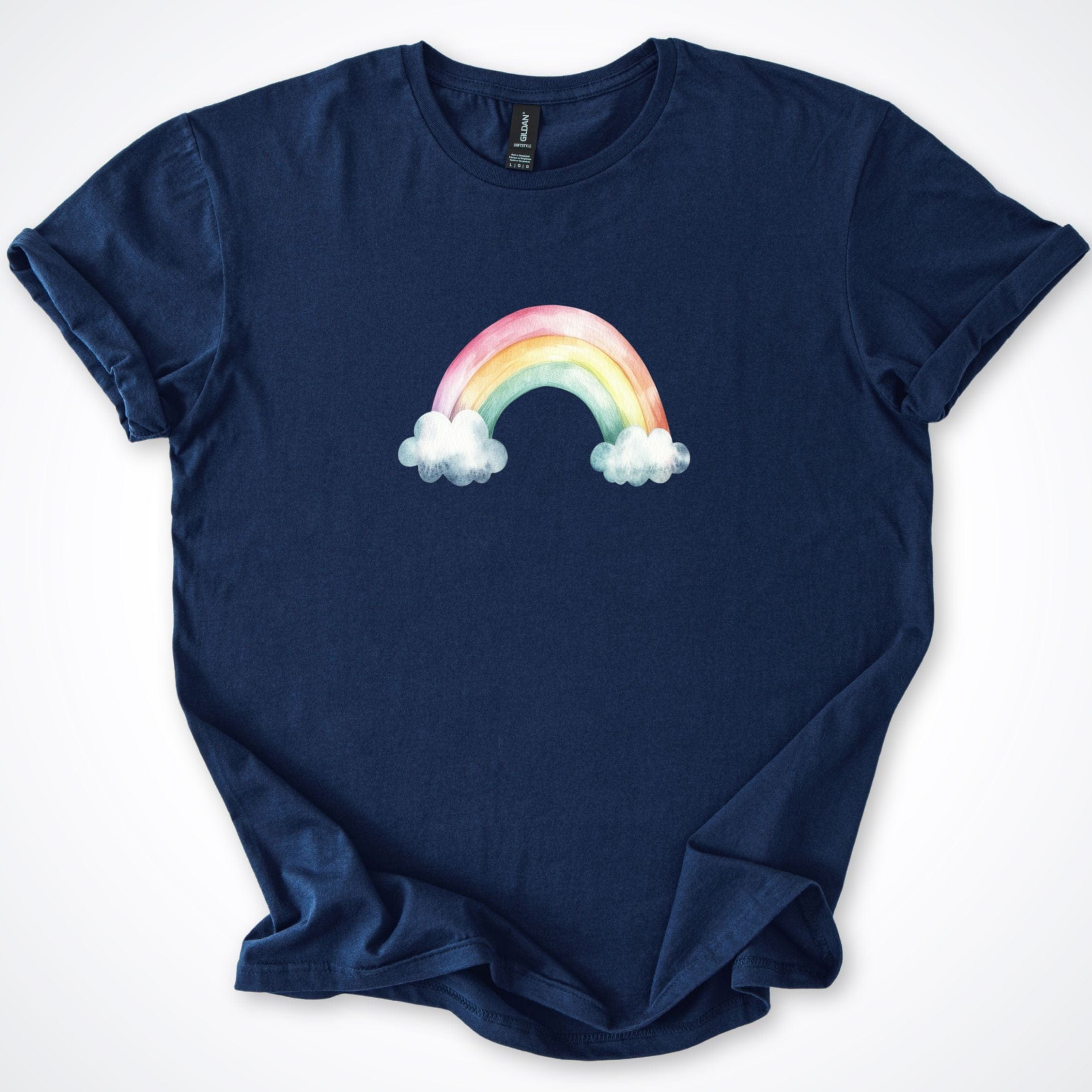 T-Shirt Navy / S CUSTOM Rainbow Bridge T-Shirt ReallyintoDogs
