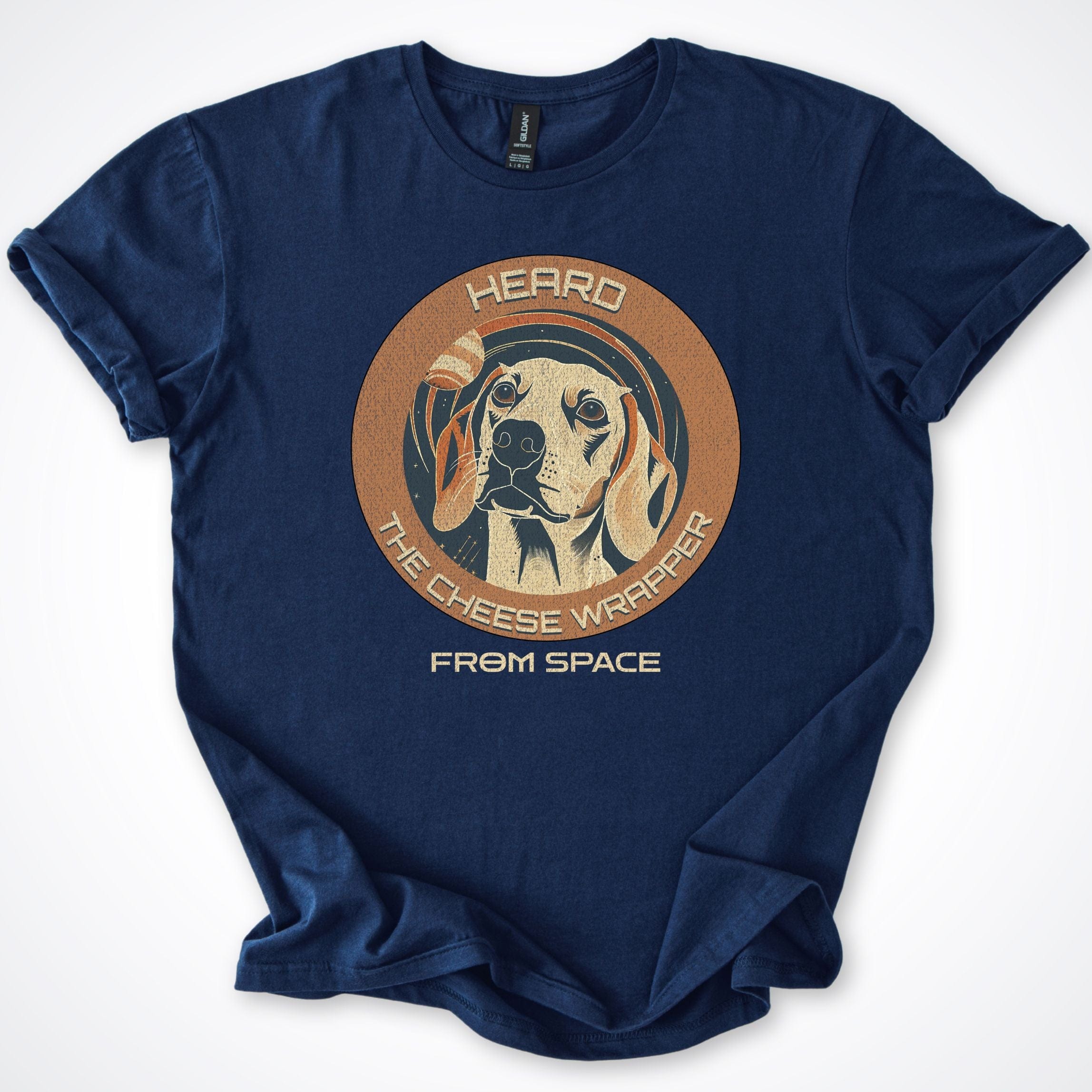T-Shirt Navy / S Dachshund Heard the Cheese Wrapper T-Shirt ReallyintoDogs