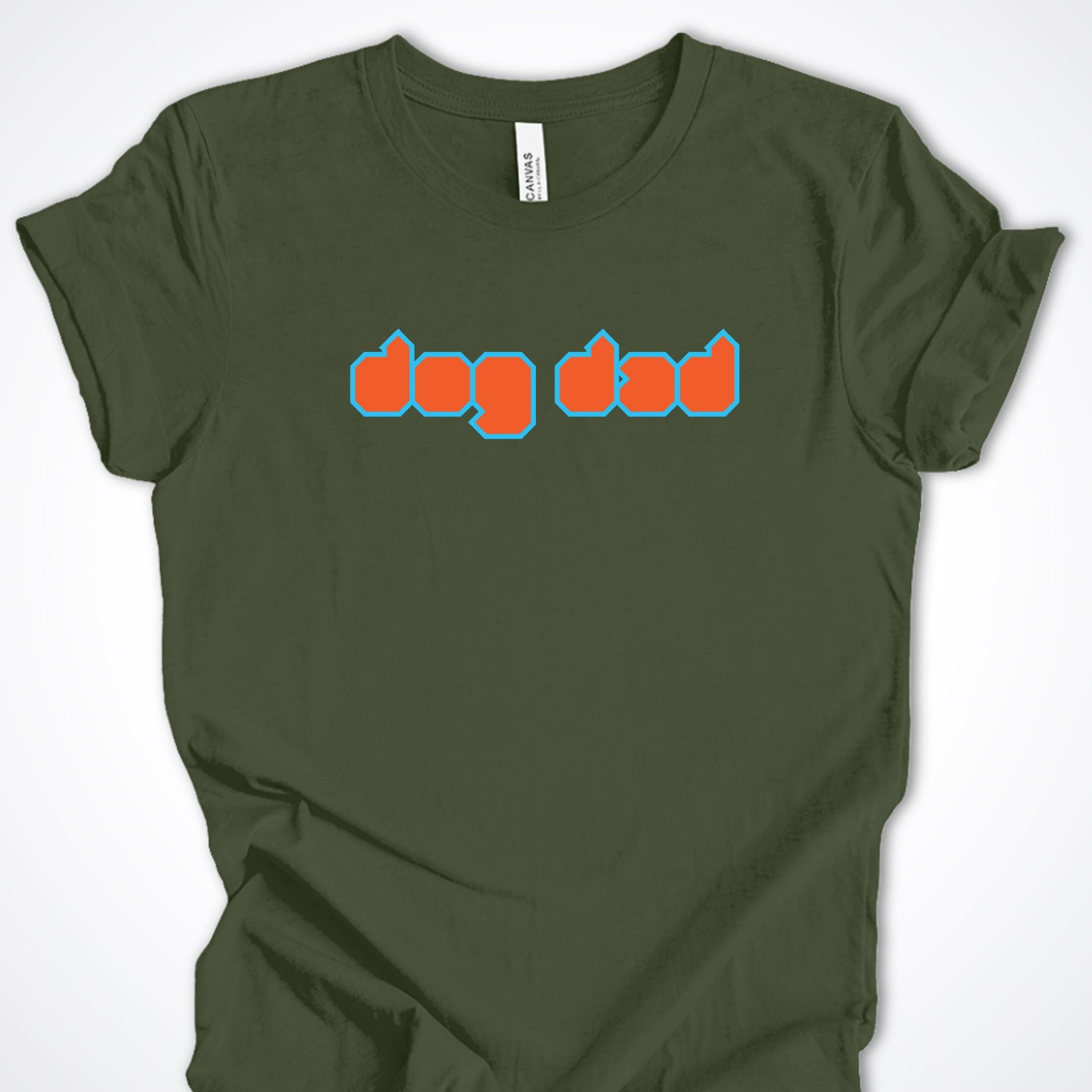 T-Shirt Military Green / S Dog Dad Cubed Premium Unisex T-Shirt ReallyintoDogs