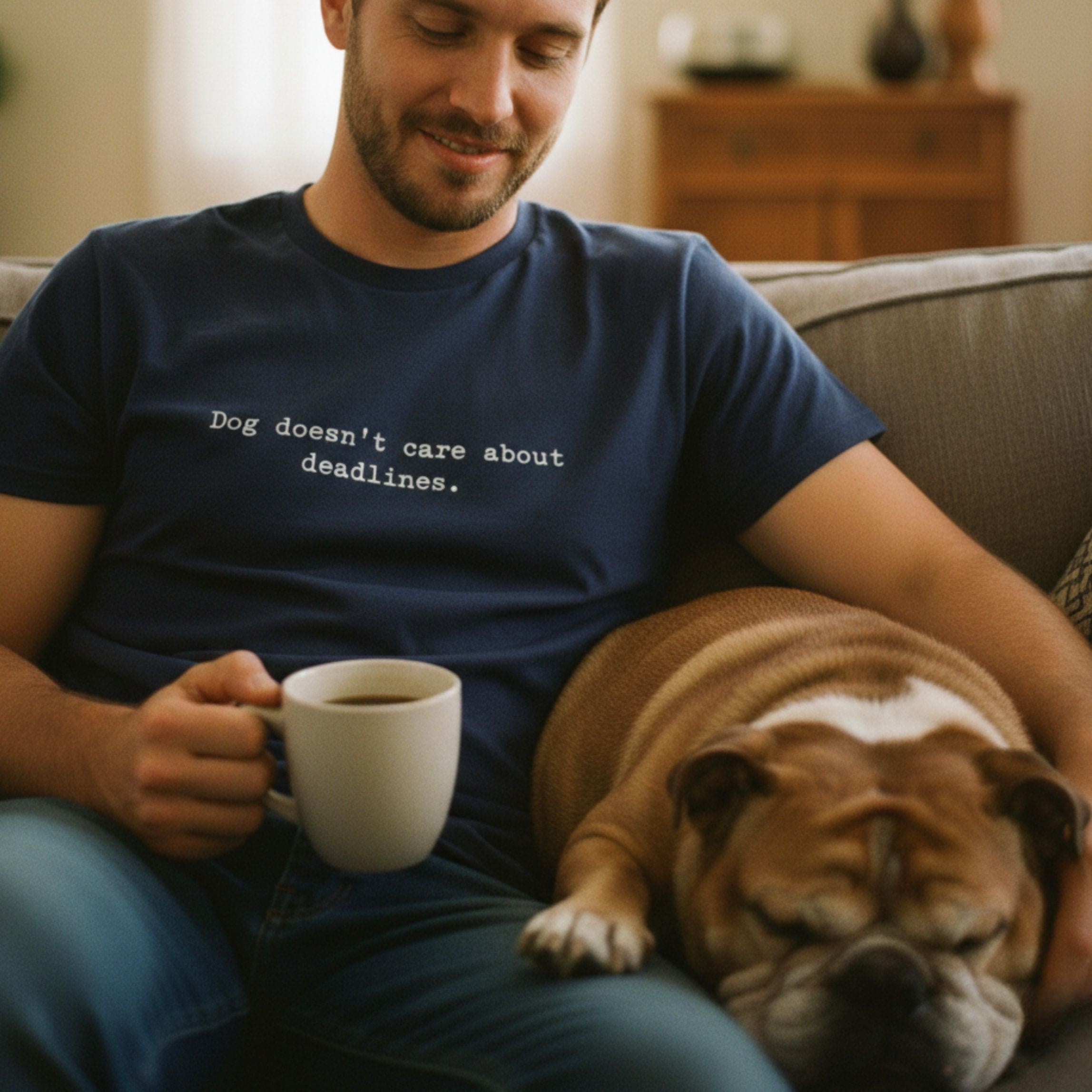 T-Shirt Dog Doesn't Care About Deadlines T-Shirt ReallyintoDogs