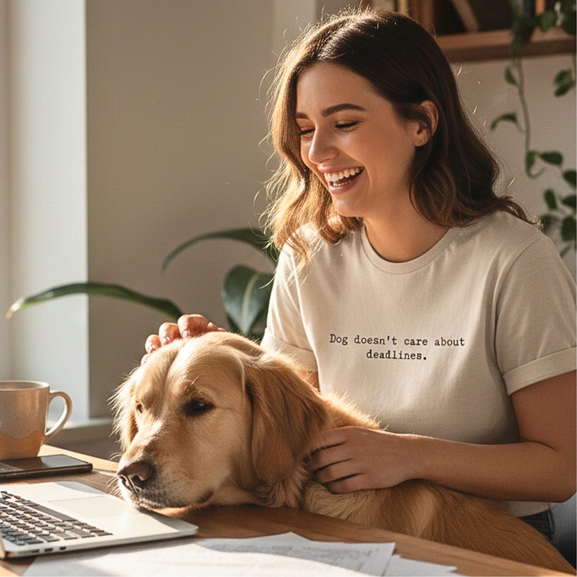 T-Shirt Dog Doesn't Care About Deadlines T-Shirt ReallyintoDogs