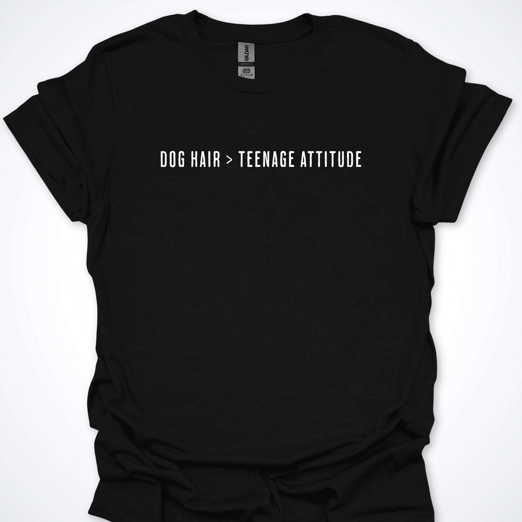 T-Shirt Black / S Dog Hair > Teenage Attitude T-Shirt ReallyintoDogs