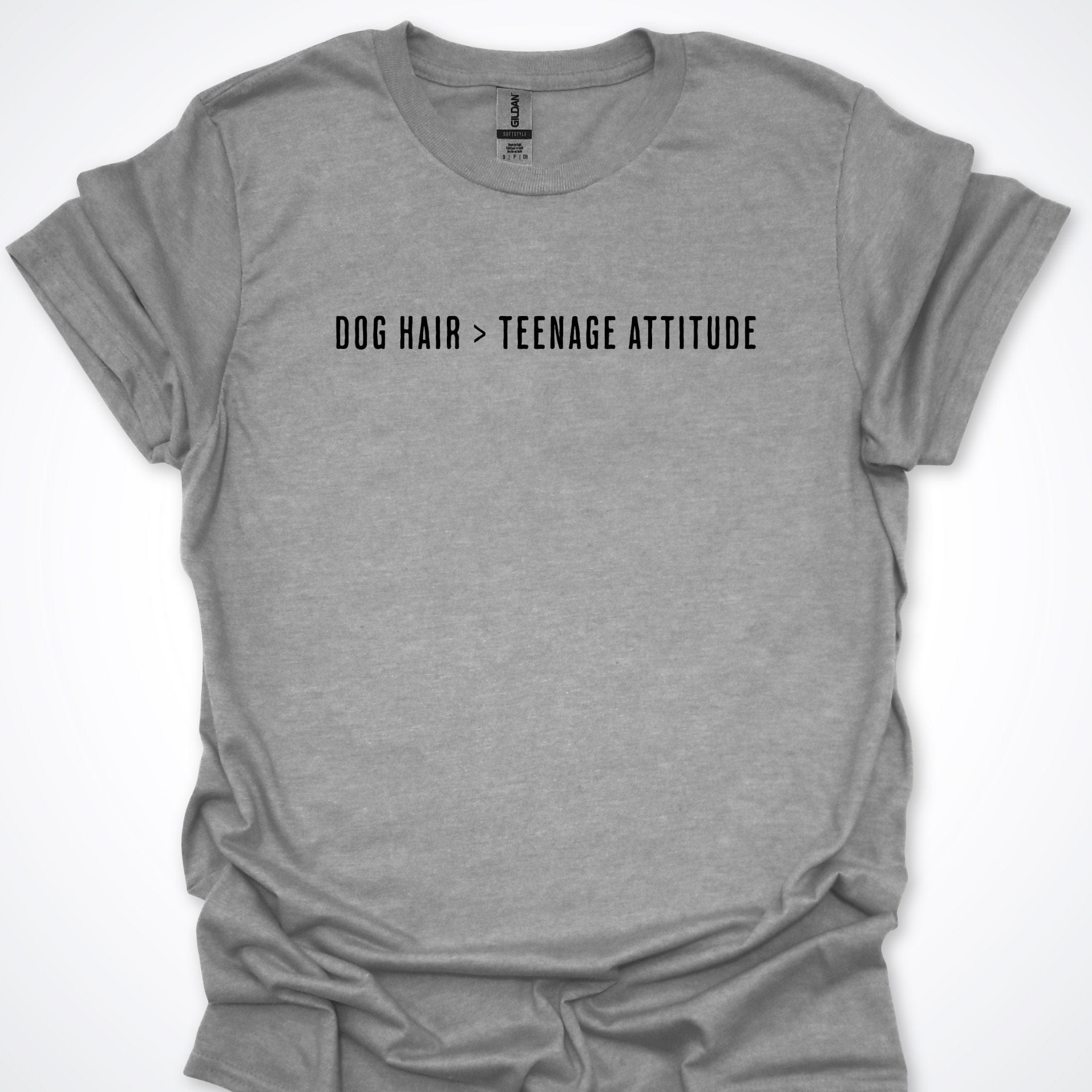 T-Shirt Sport Grey / S Dog Hair > Teenage Attitude T-Shirt ReallyintoDogs