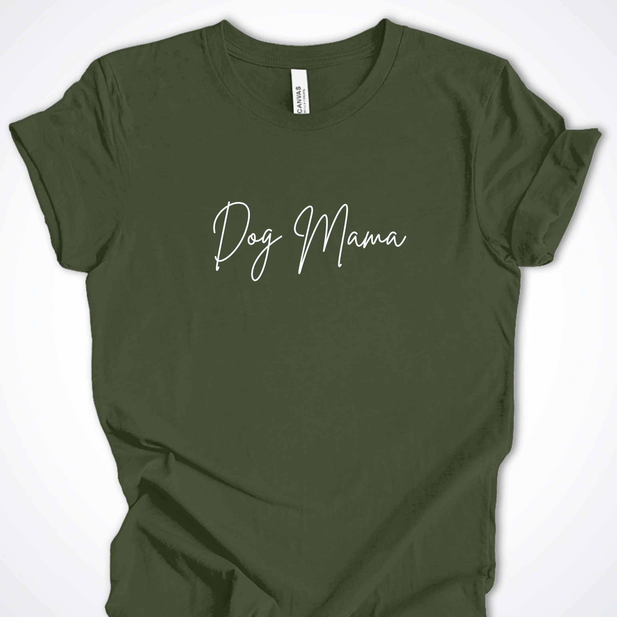 T-Shirt Military Green / S Dog Mama Premium Unisex T-Shirt ReallyintoDogs