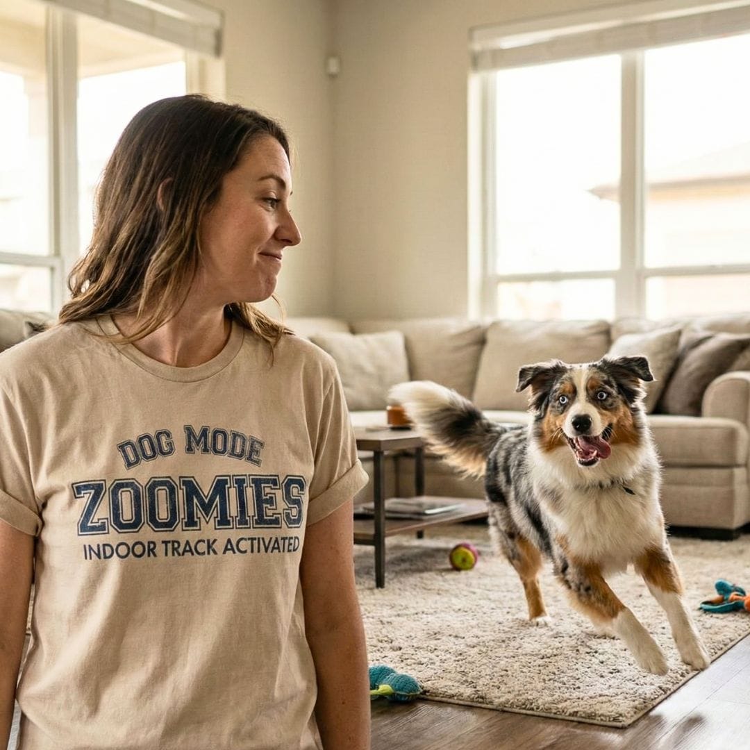 T-Shirt Sand / S Dog Mode Zoomies T-Shirt ReallyintoDogs
