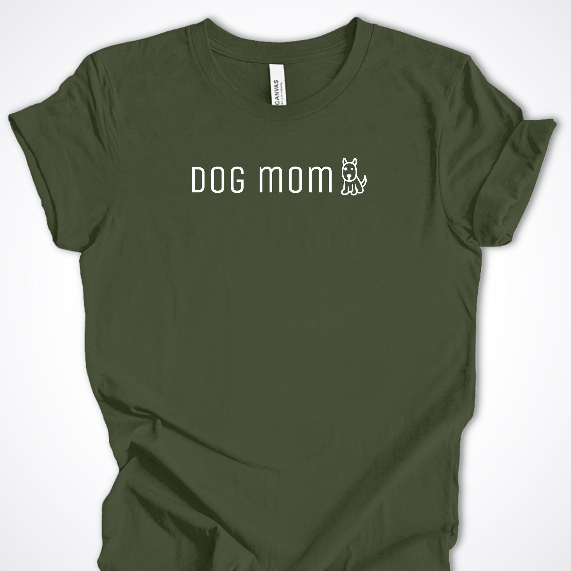 T-Shirt Military Green / S Dog Mom Cute Premium Unisex T-Shirt ReallyintoDogs