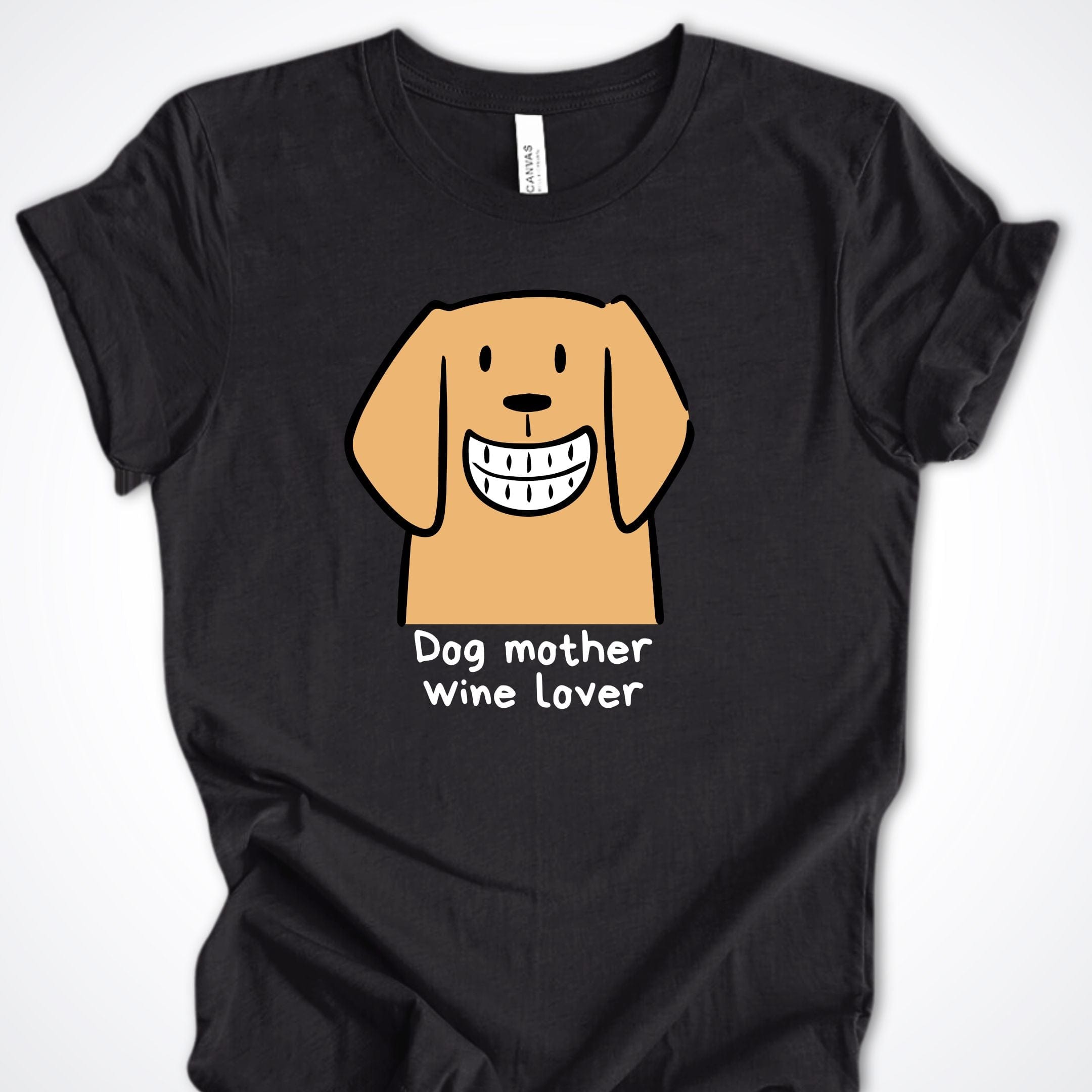 T-Shirt Black Heather / S Dog Mother Wine Lover Premium Unisex T-Shirt ReallyintoDogs