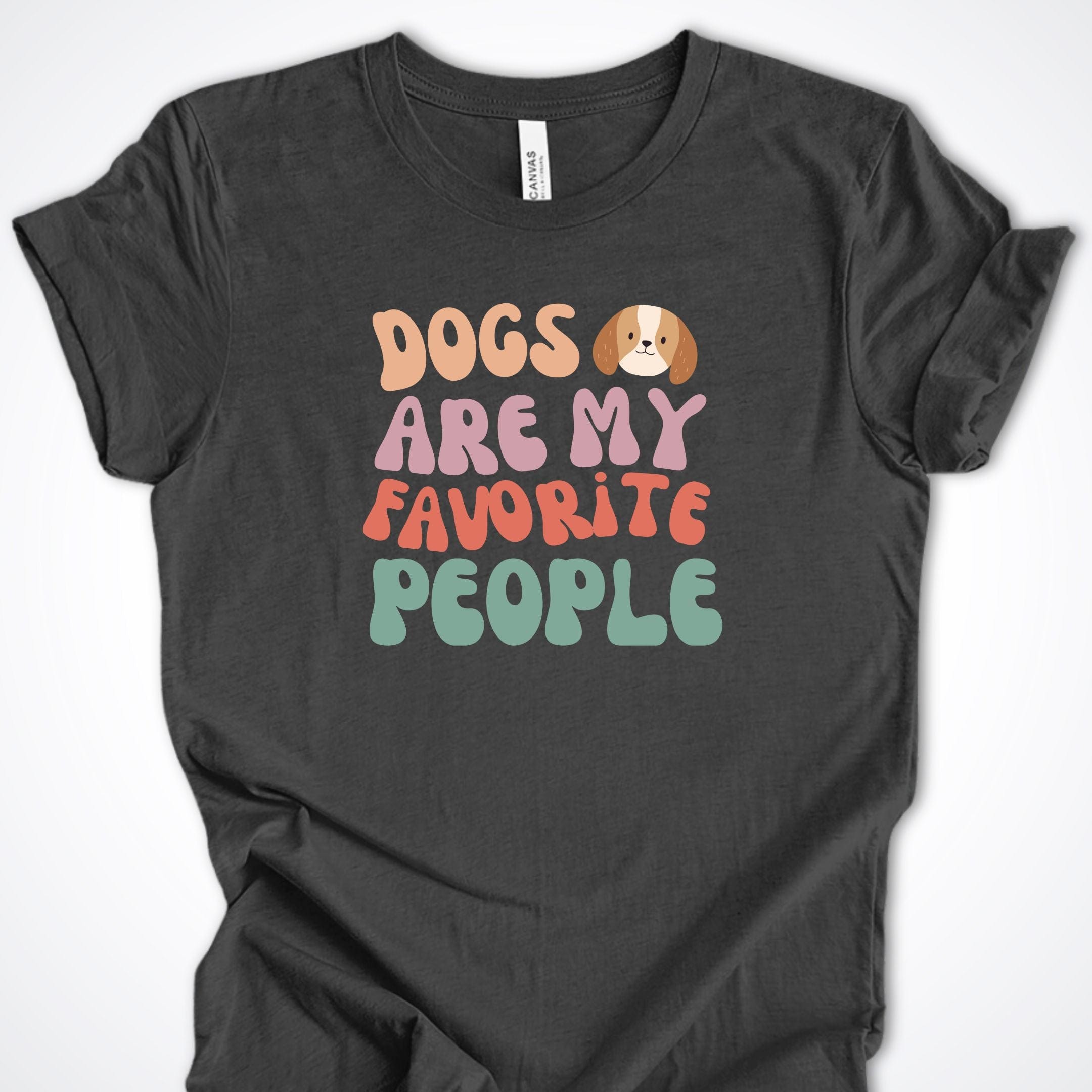 T-Shirt Dark Grey Heather / S Dogs Are My Favorite People Premium Unisex T-Shirt ReallyintoDogs