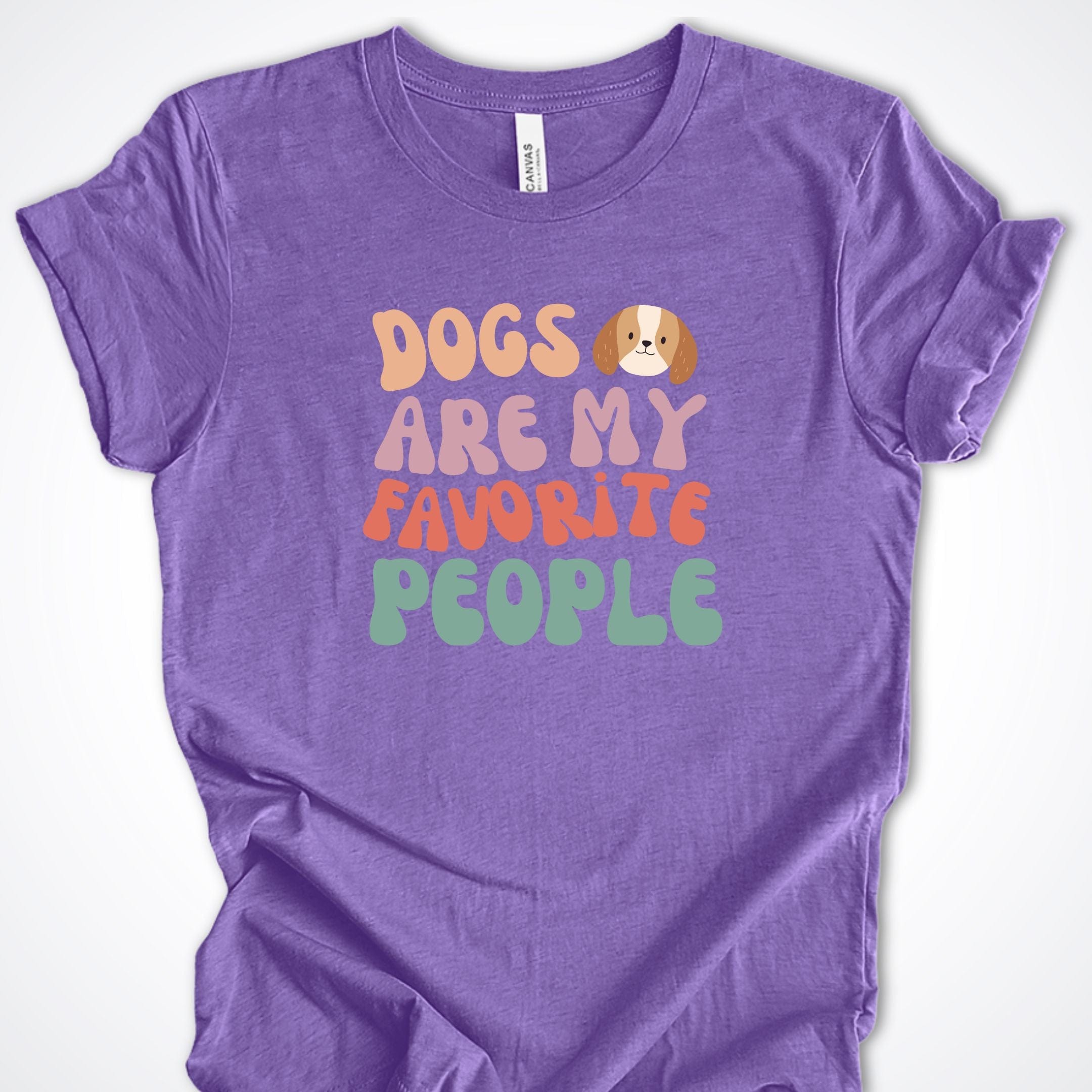 T-Shirt Heather Team Purple / S Dogs Are My Favorite People Premium Unisex T-Shirt ReallyintoDogs