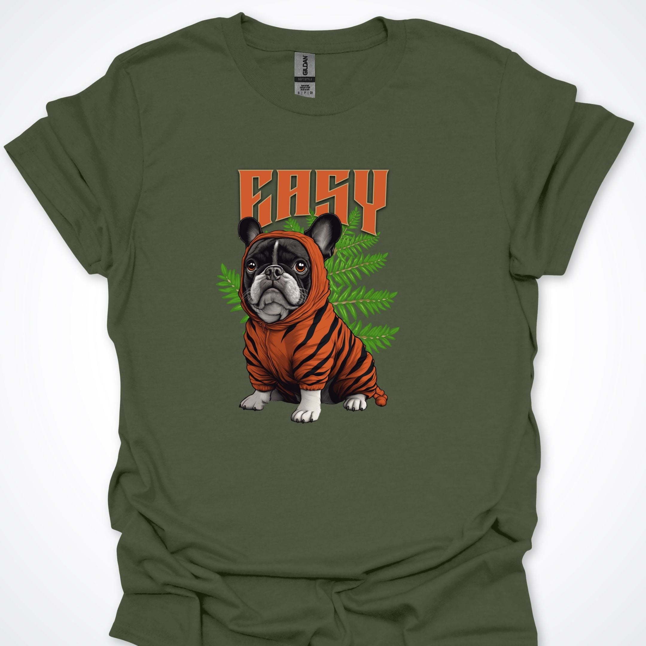 T-Shirt Military Green / S Easy Tiger French Bulldog T-Shirt ReallyintoDogs
