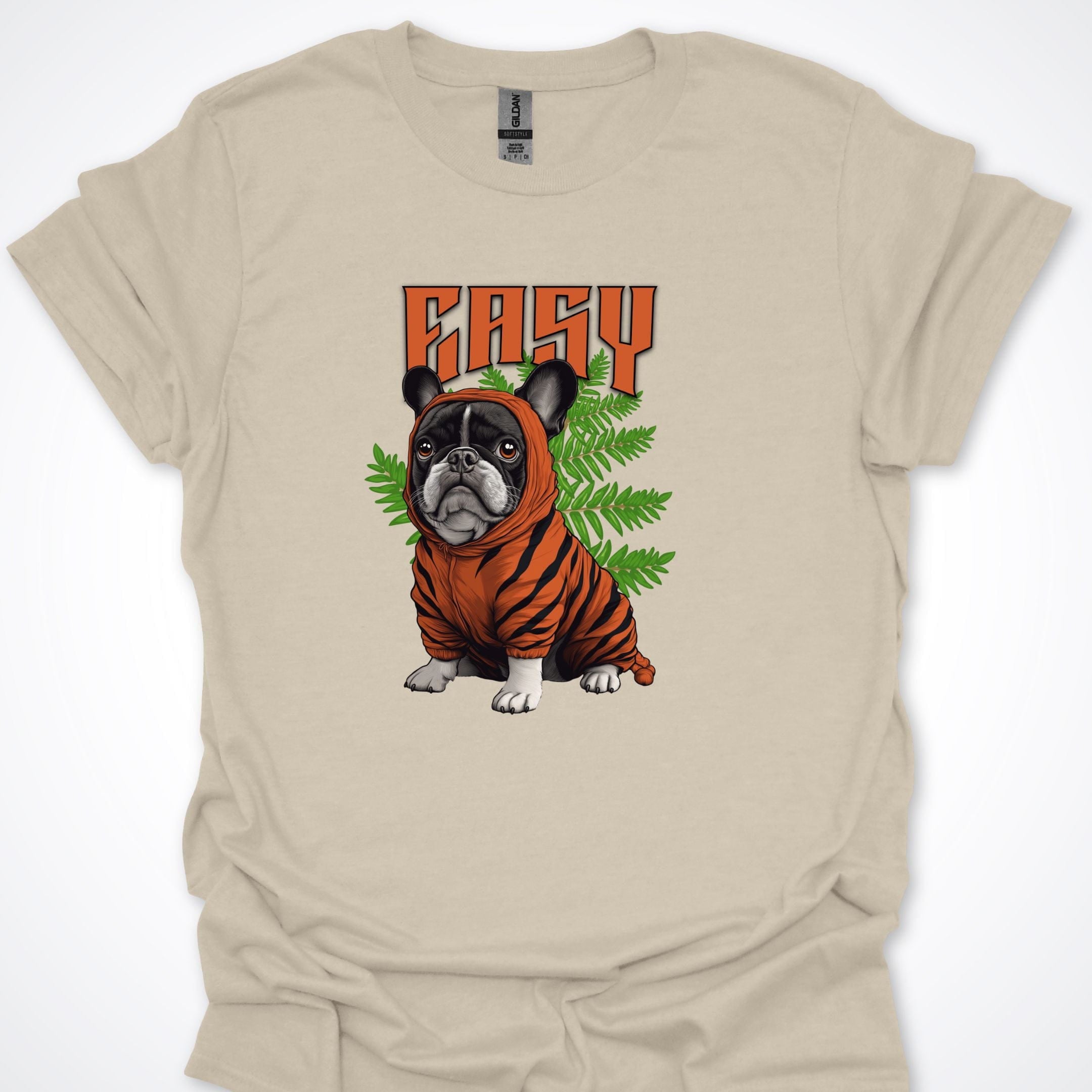 T-Shirt Natural / S Easy Tiger French Bulldog T-Shirt ReallyintoDogs