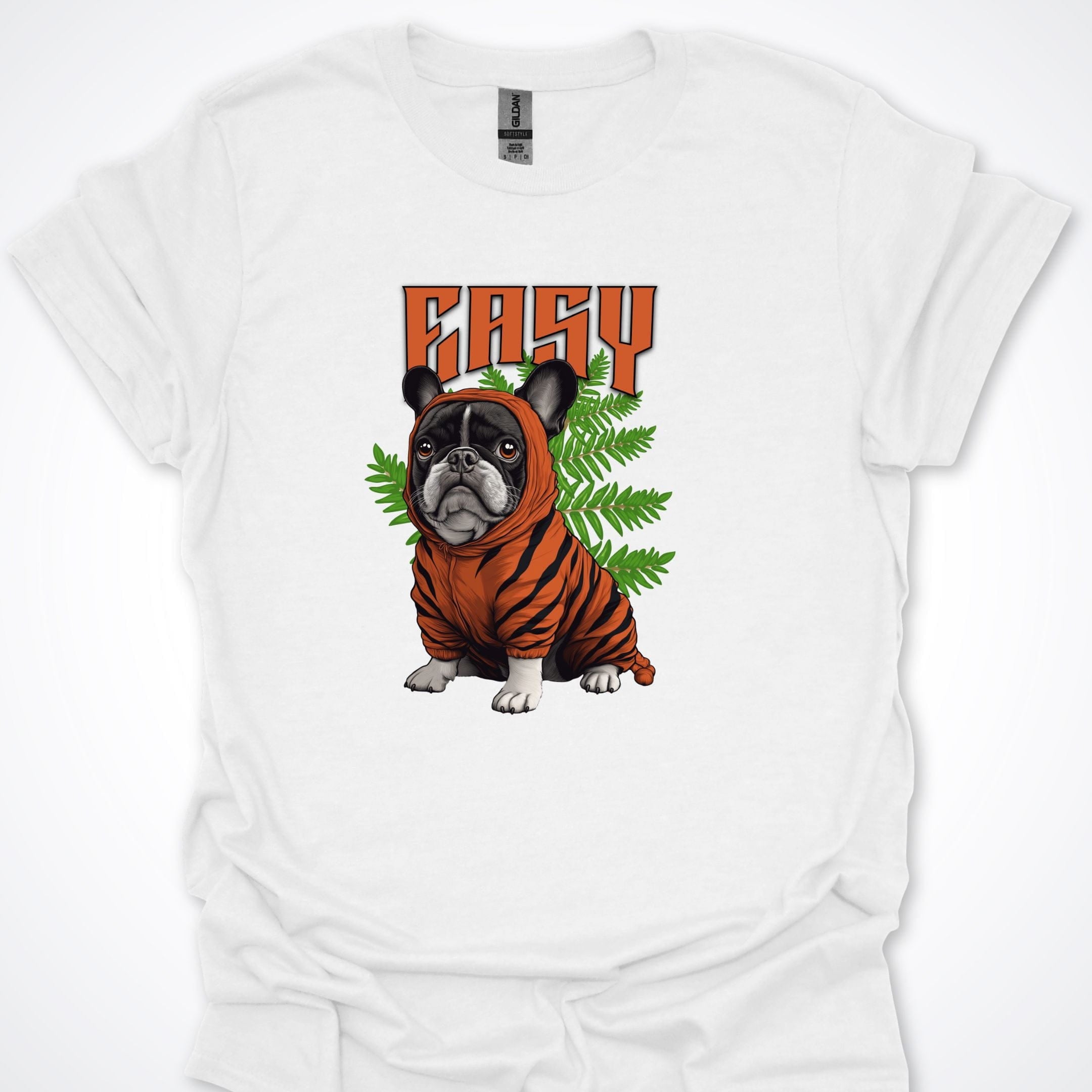 T-Shirt White / S Easy Tiger French Bulldog T-Shirt ReallyintoDogs