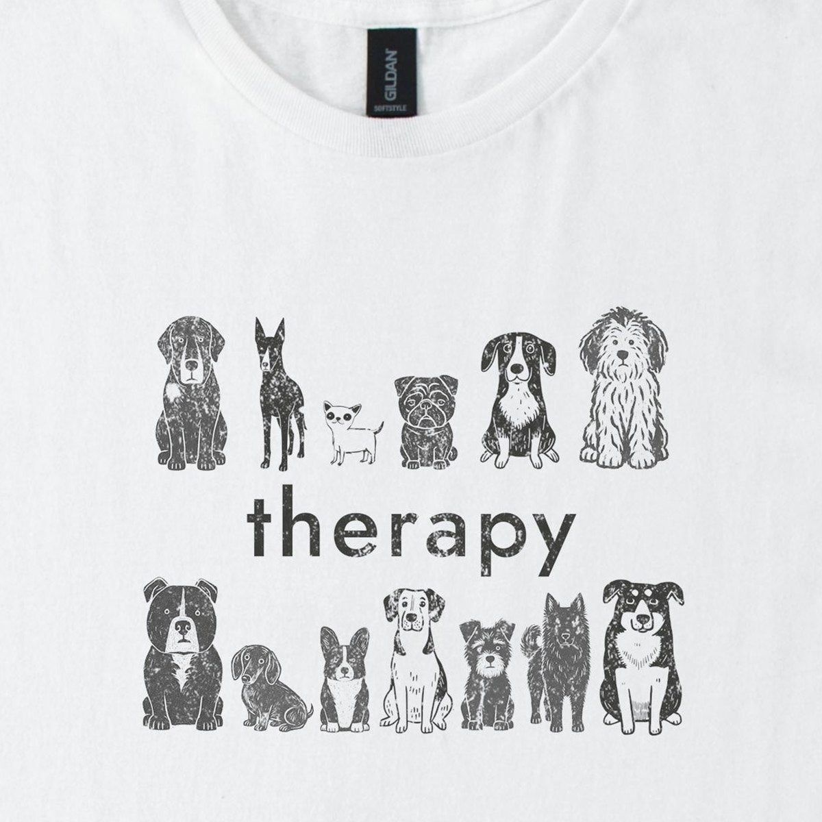 therapy-classic-t-shirt - design close up