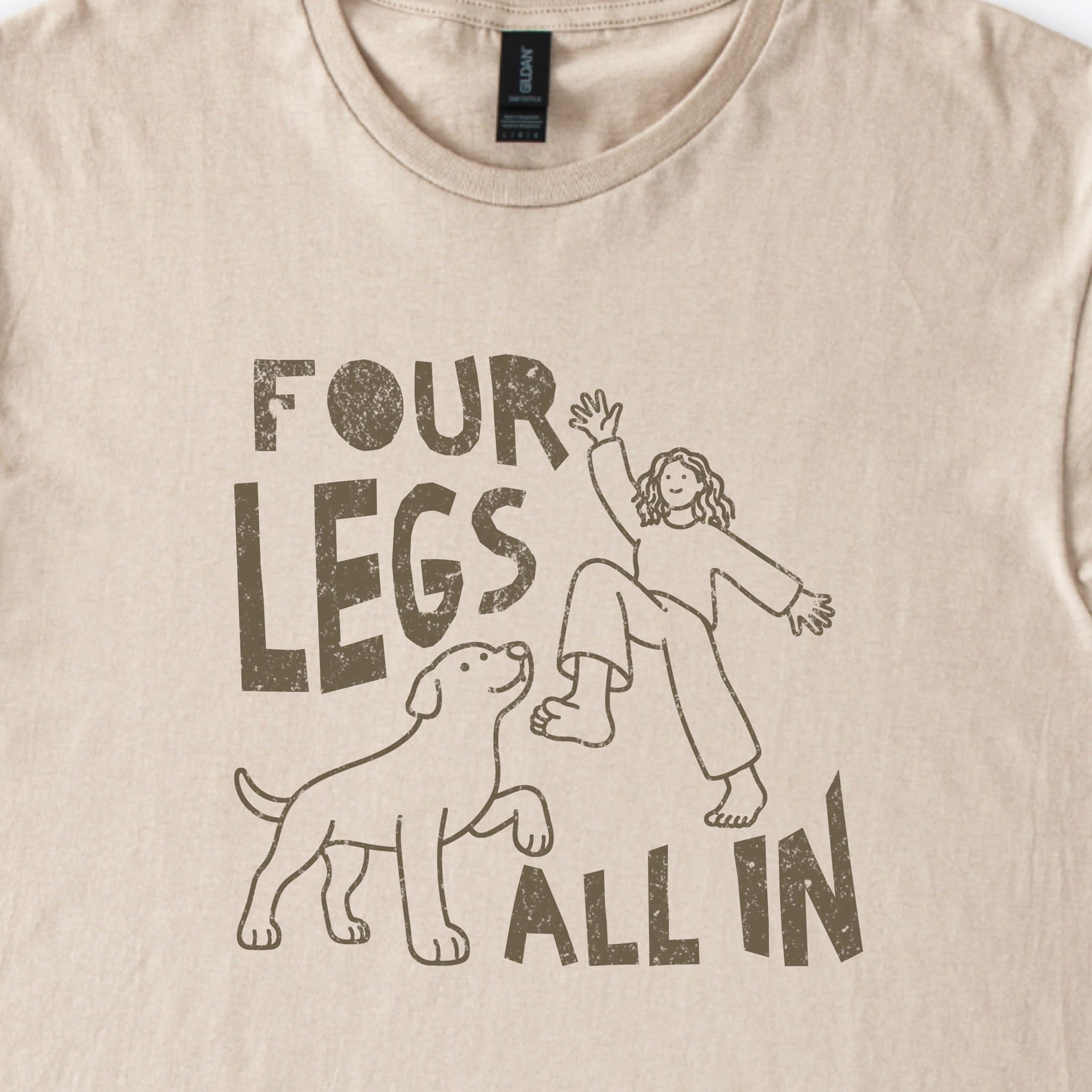 T-Shirt Four Legs All In Classic T-Shirt ReallyintoDogs