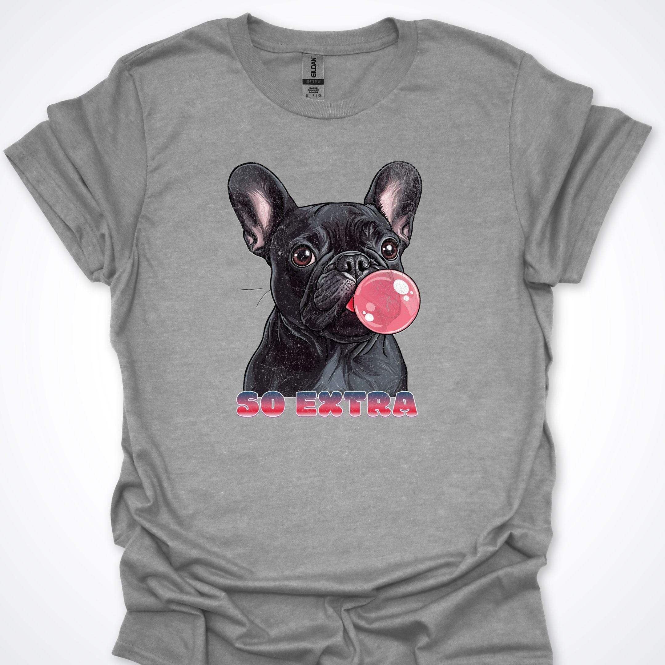 T-Shirt Sport Grey / S French Bulldog Bubblegum So Extra T-Shirt ReallyintoDogs