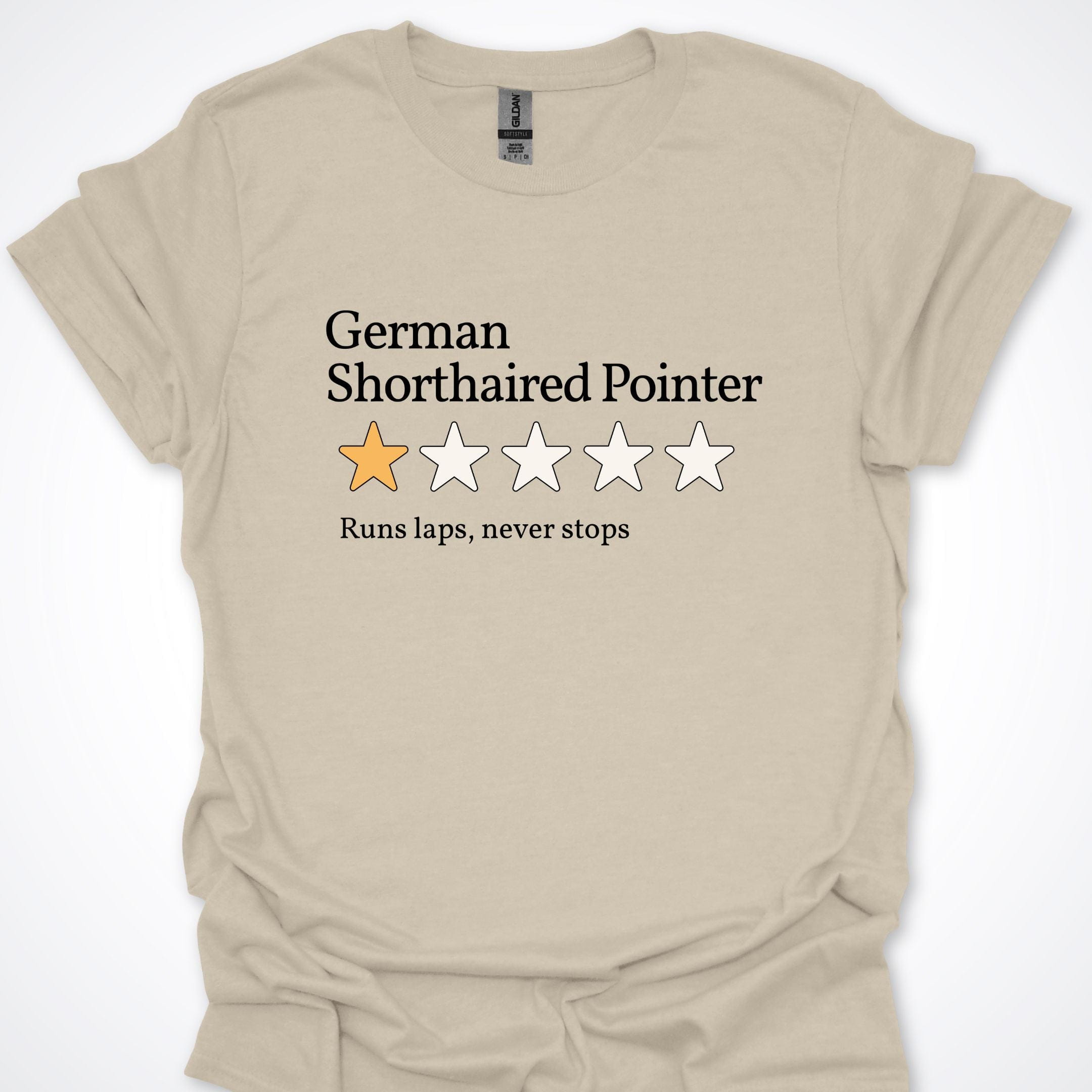 T-Shirt Natural / S German Shorthaired Pointer One Star Review Premium Unisex T-Shirt ReallyintoDogs