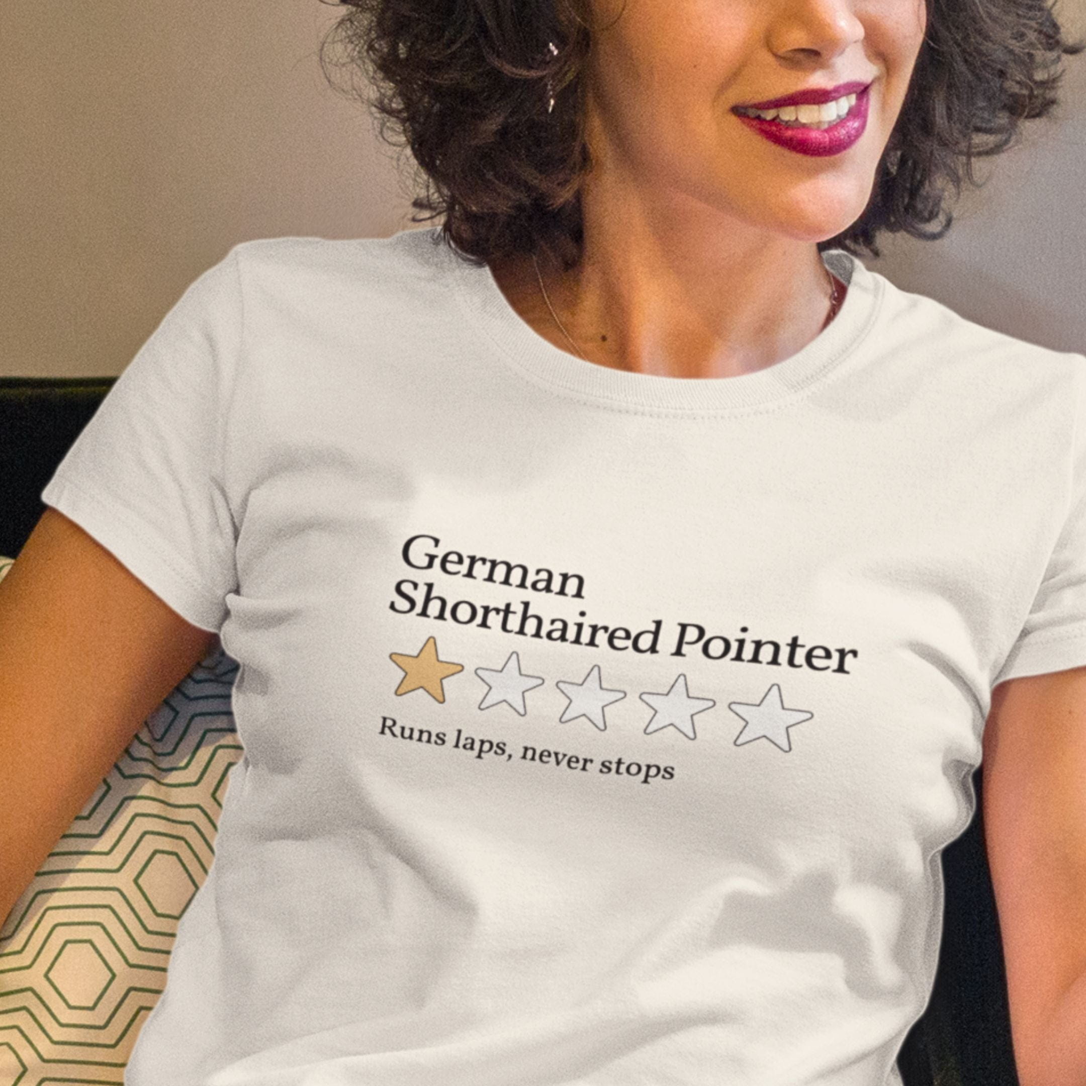 T-Shirt German Shorthaired Pointer One Star Review Premium Unisex T-Shirt ReallyintoDogs