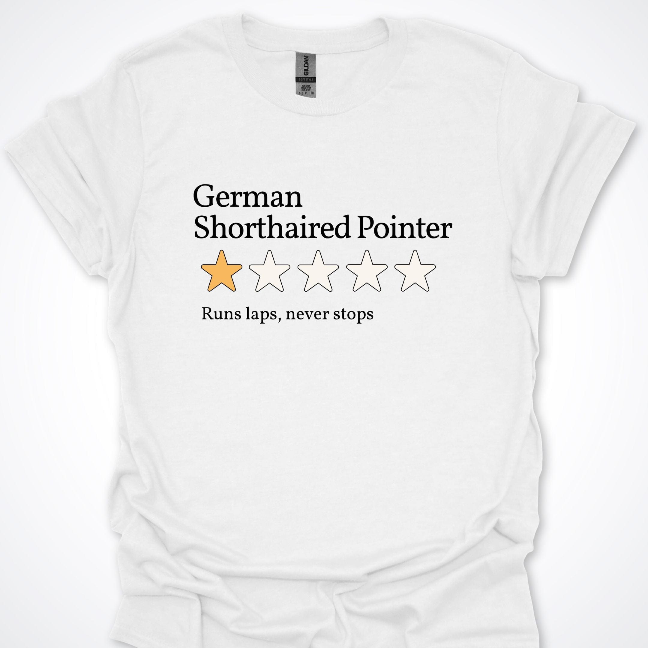 T-Shirt White / S German Shorthaired Pointer One Star Review Premium Unisex T-Shirt ReallyintoDogs
