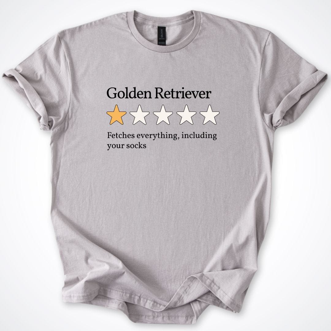 T-Shirt Ice Grey / S Golden Retriever One Star Review T-Shirt ReallyintoDogs
