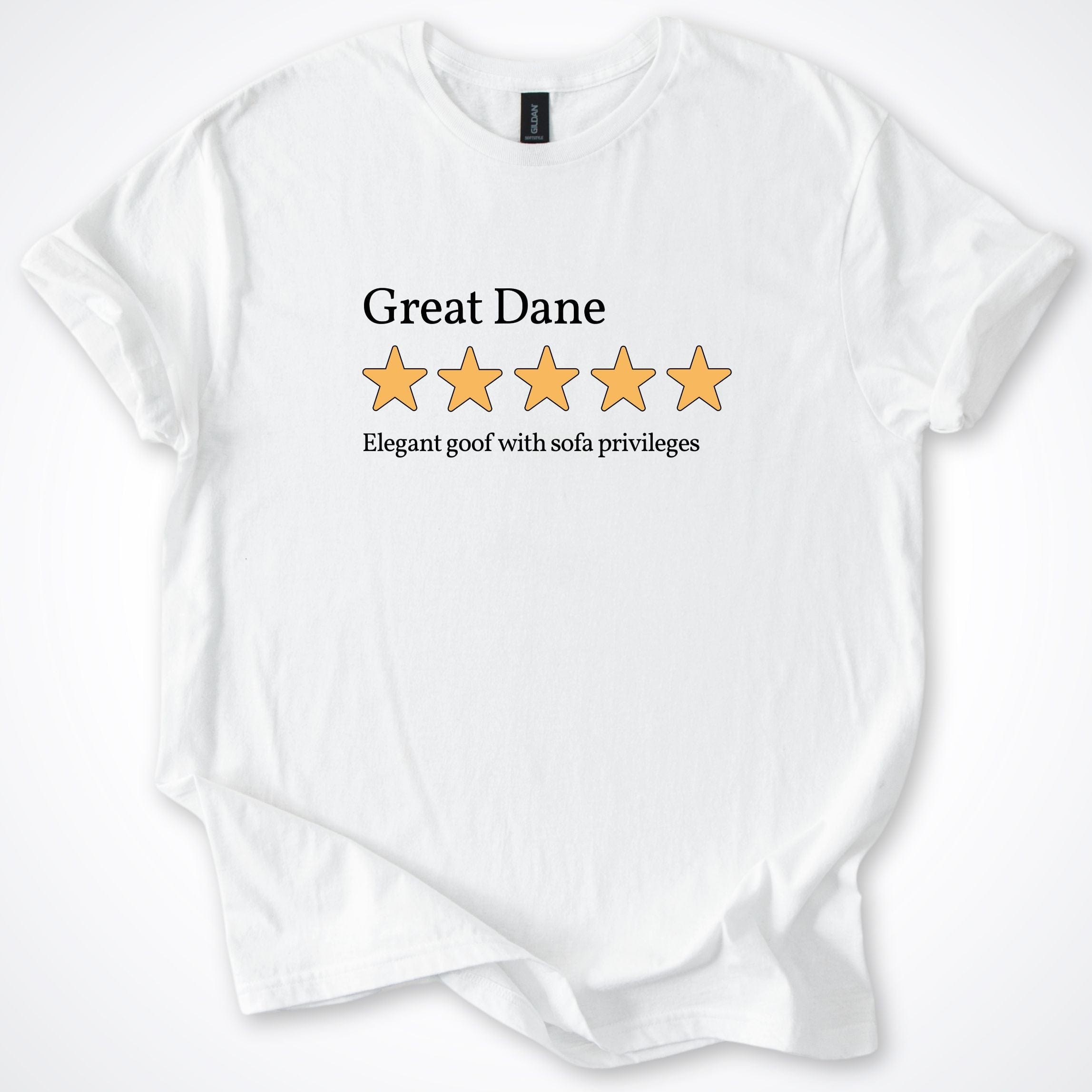 T-Shirt White / S Great Dane Five Star Review 1.0 T-Shirt ReallyintoDogs