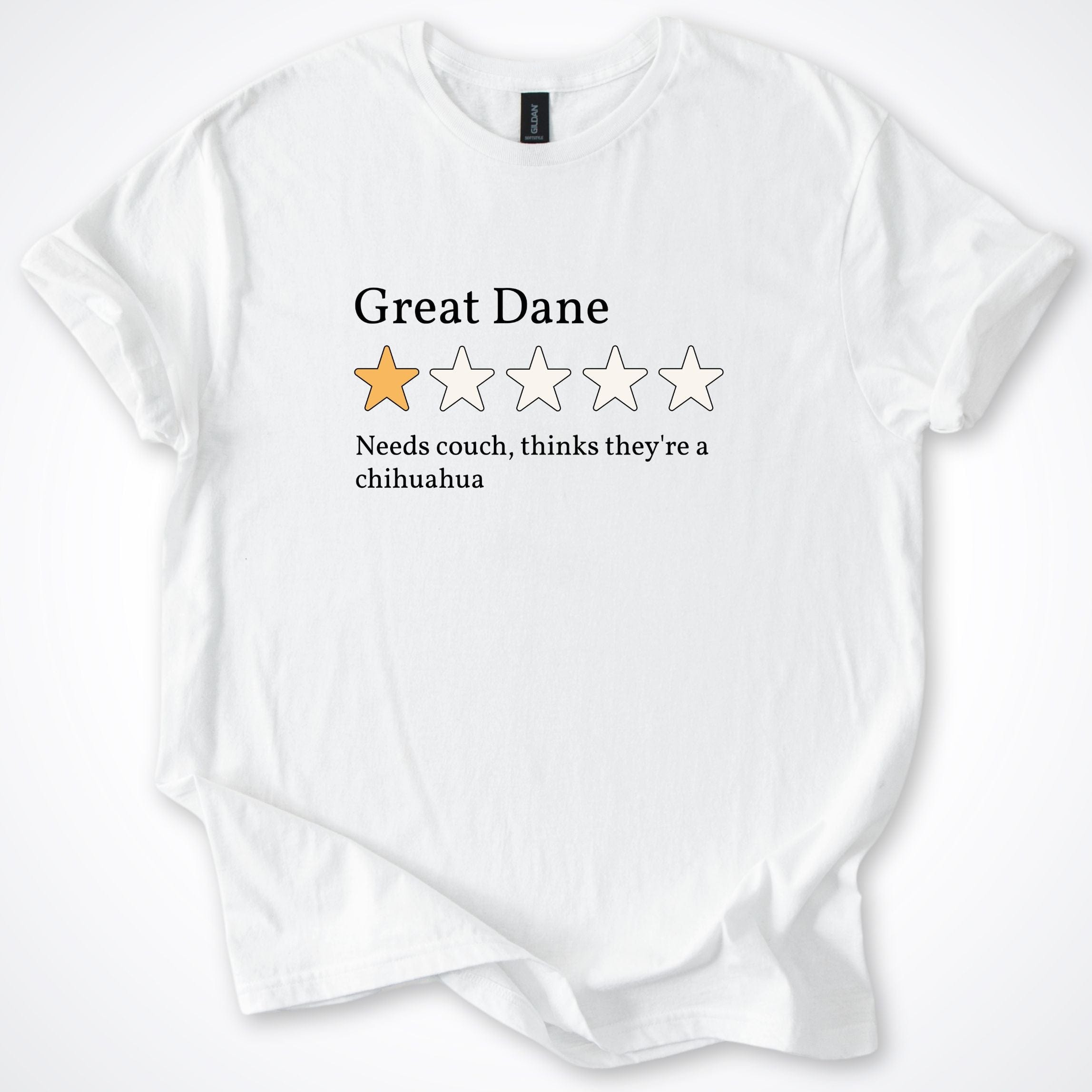 T-Shirt White / S Great Dane One Star Review 1.0 T-Shirt ReallyintoDogs