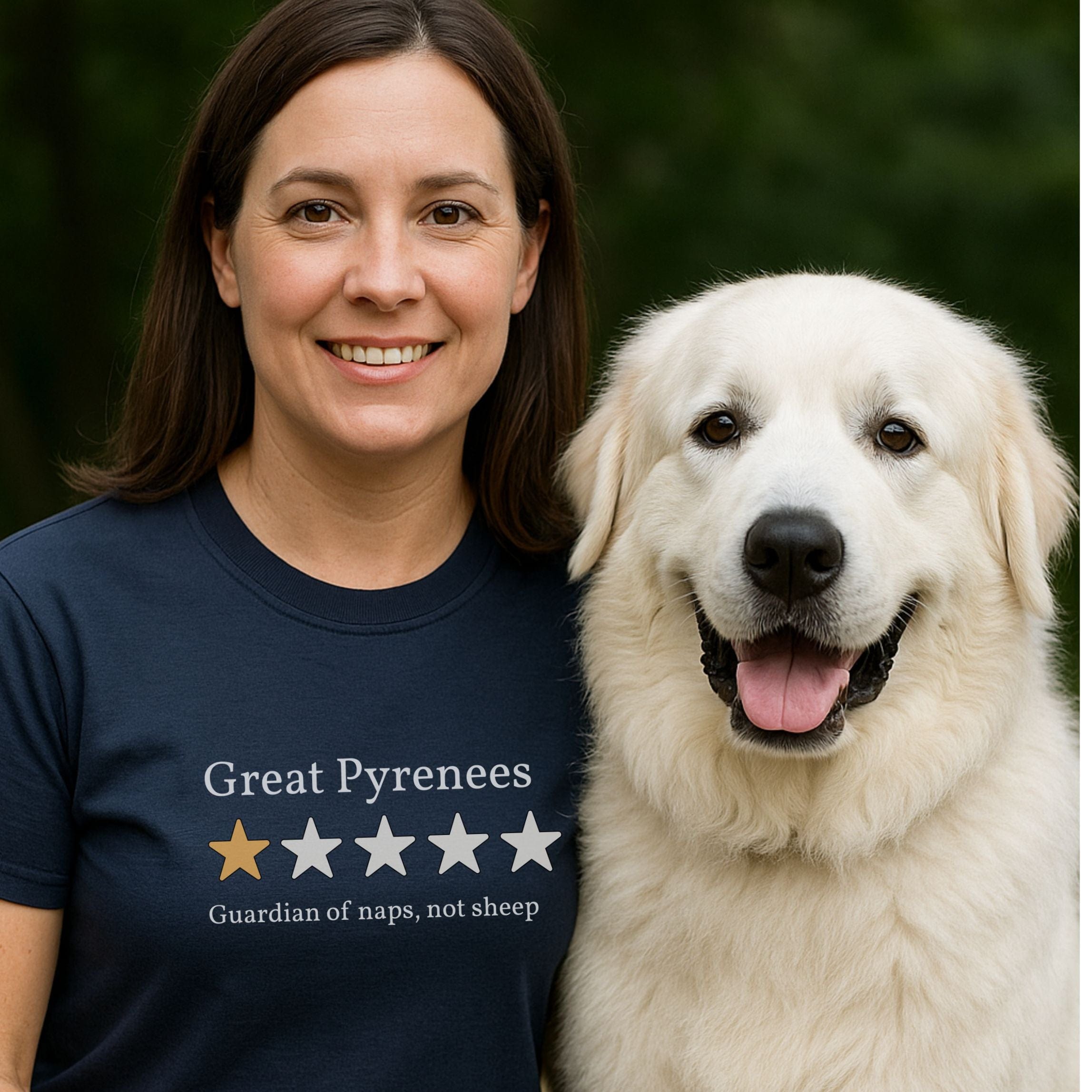 T-Shirt Great Pyrenees One Star Review T-Shirt ReallyintoDogs
