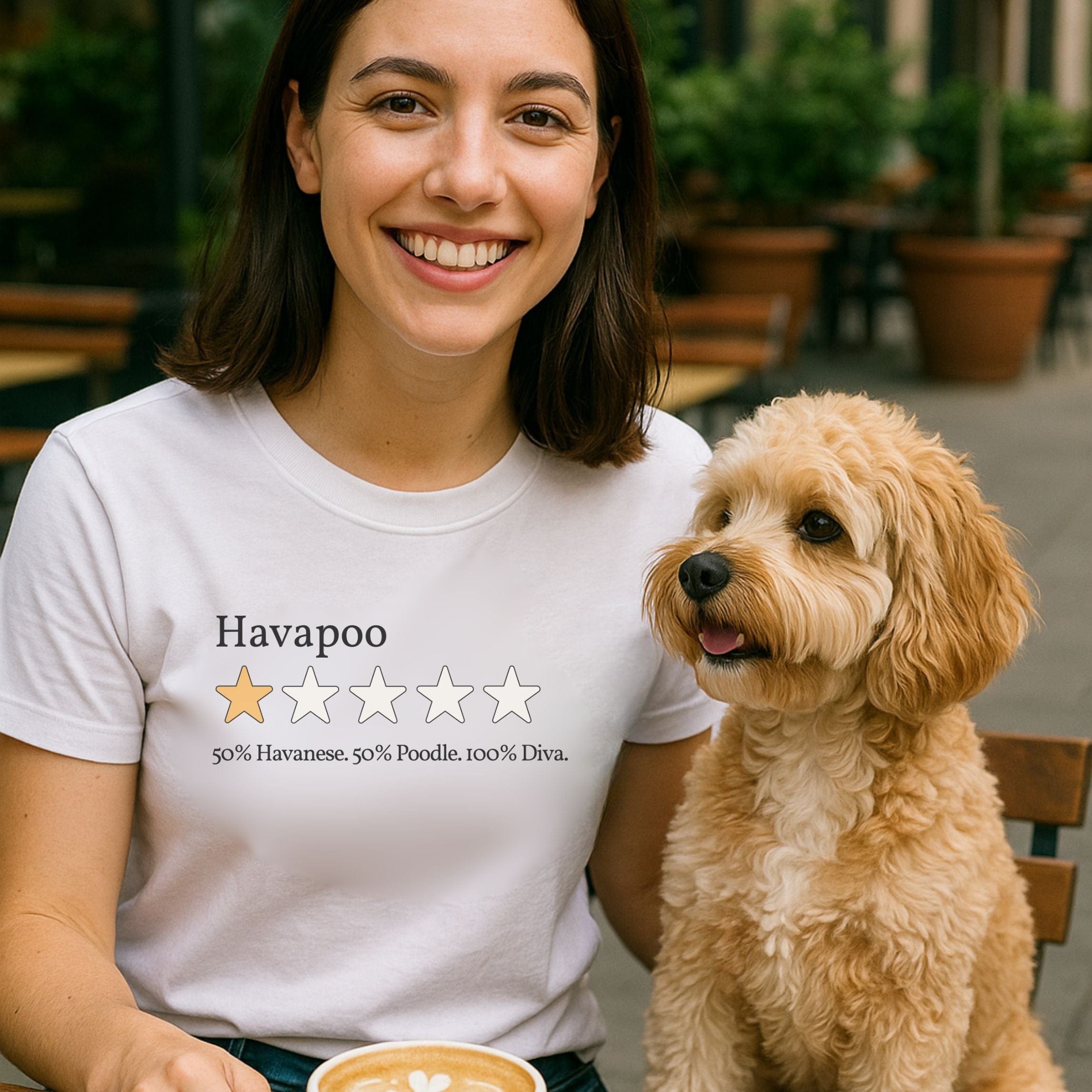 T-Shirt Havapoo V2 One Star Review T-Shirt ReallyintoDogs