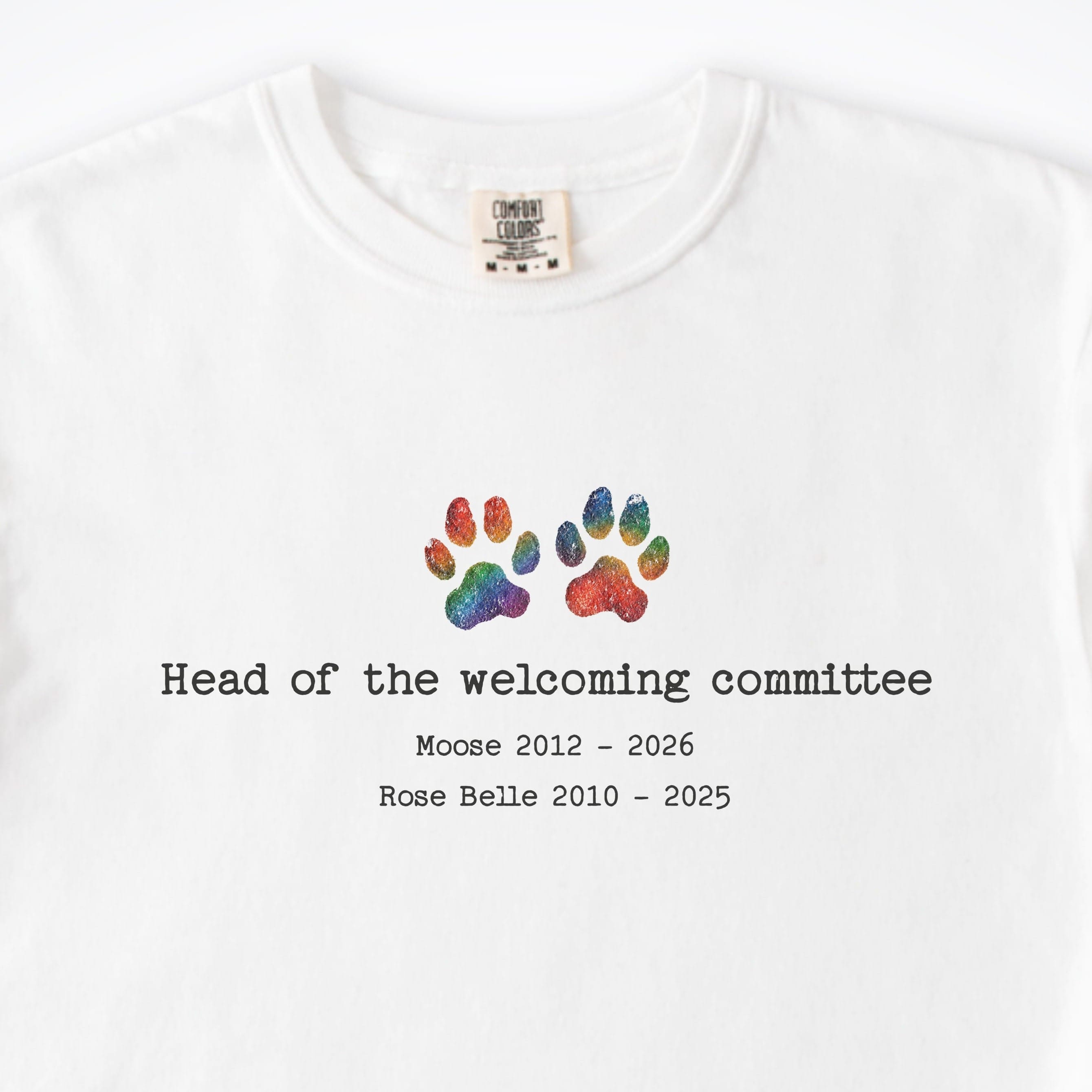 T-Shirt Head Of The Welcoming Committee 2 Dogs - Personalized Memorial Premium T-Shirt ReallyintoDogs