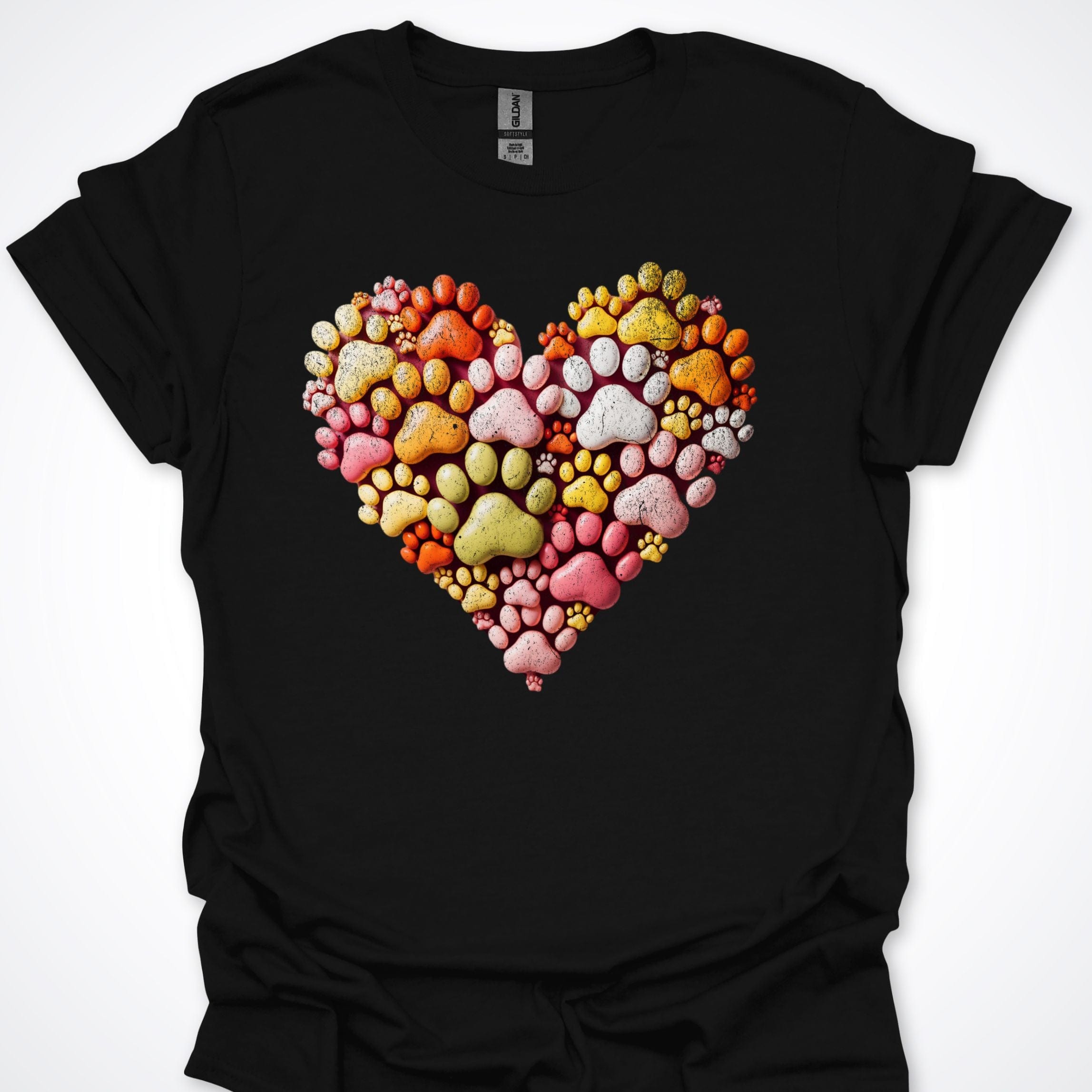 T-Shirt Black / S Heart of Paws 3D T-Shirt ReallyintoDogs
