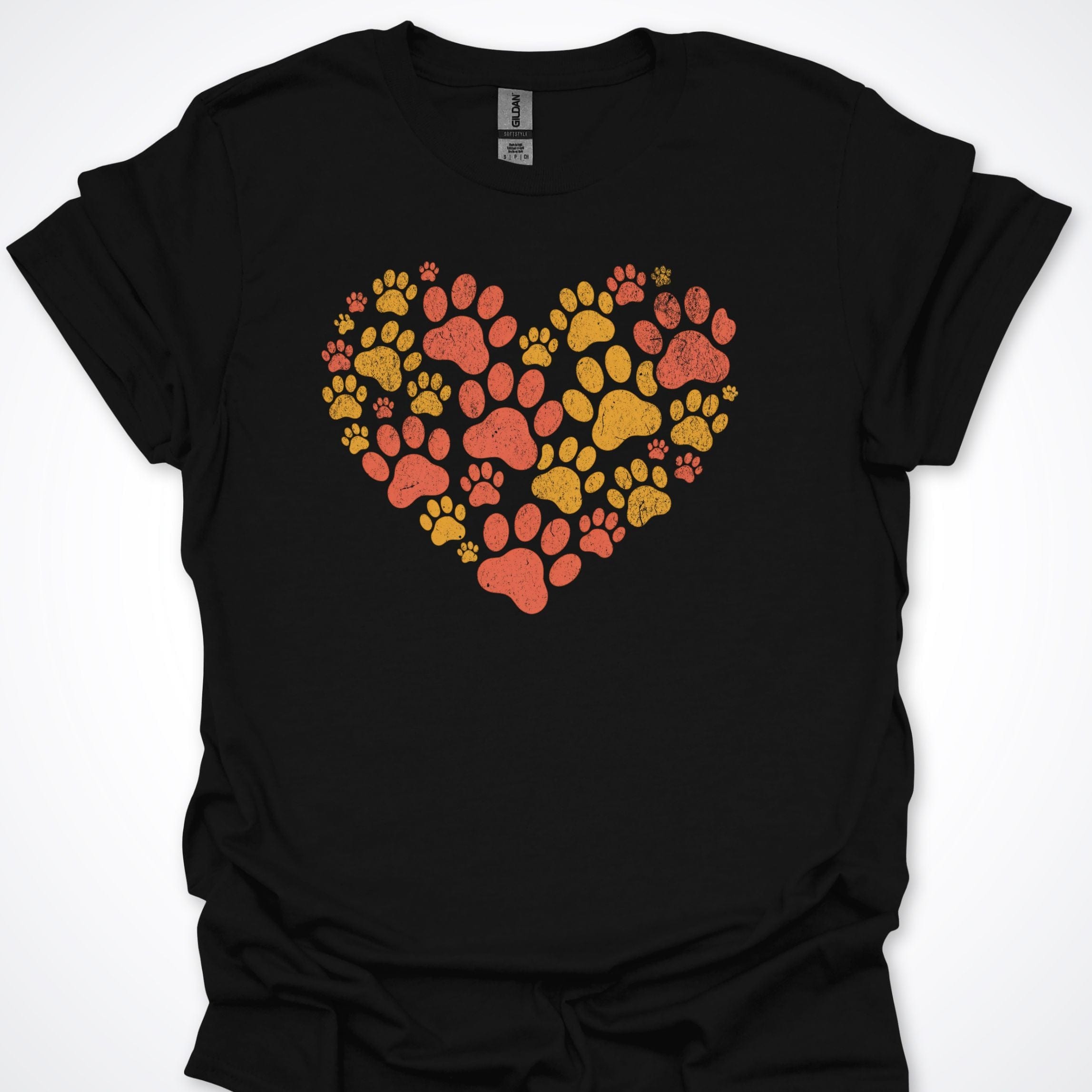 T-Shirt Black / S Heart of Paws T-Shirt ReallyintoDogs
