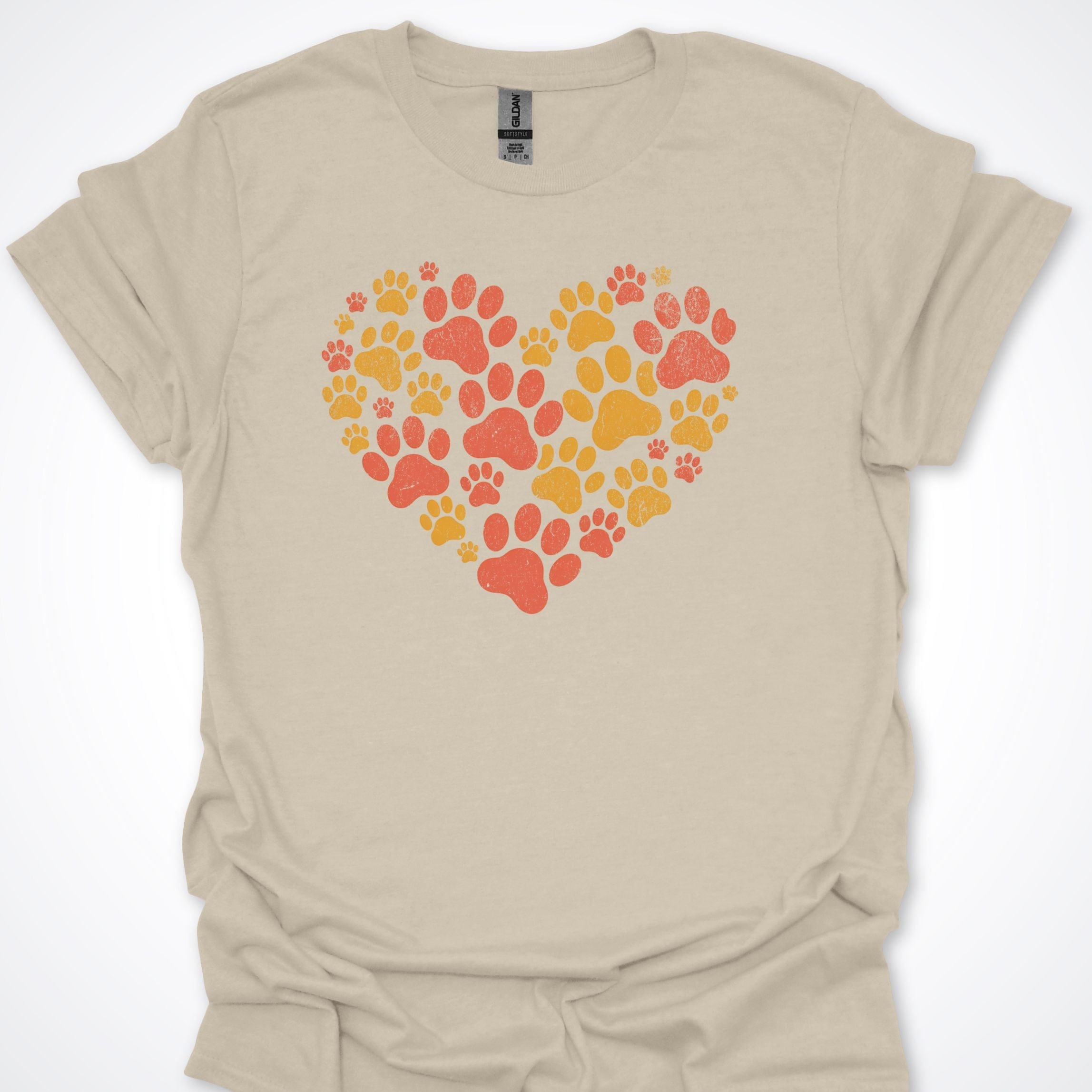 T-Shirt Natural / S Heart of Paws T-Shirt ReallyintoDogs