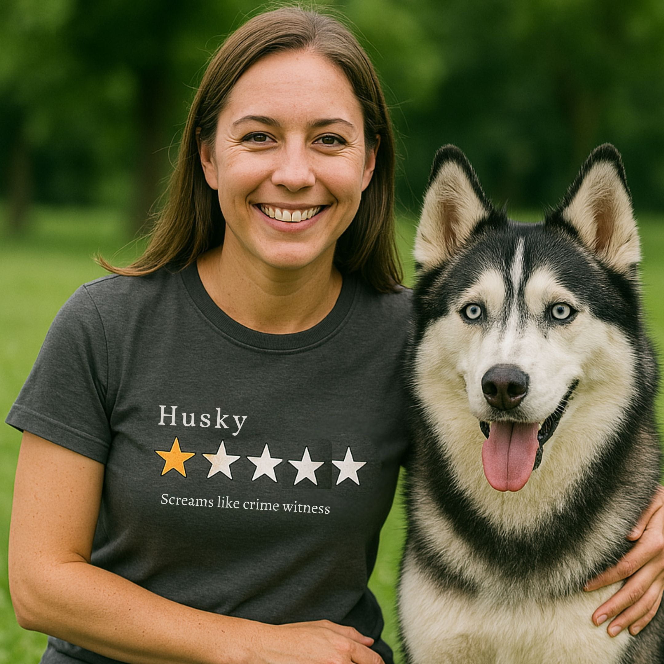 T-Shirt Husky One Star Review T-Shirt ReallyintoDogs