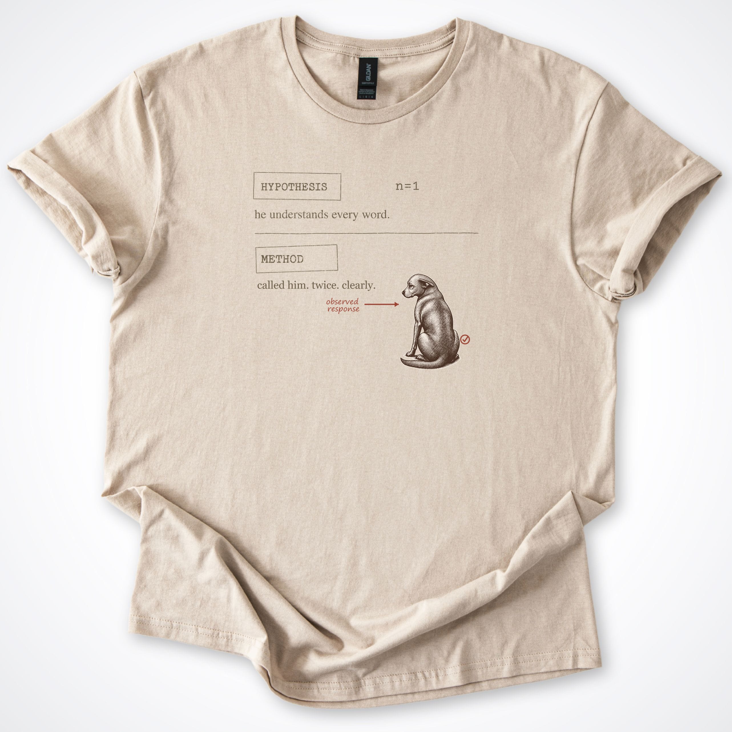T-Shirt Sand / S Hypothesis Classic T-Shirt ReallyintoDogs