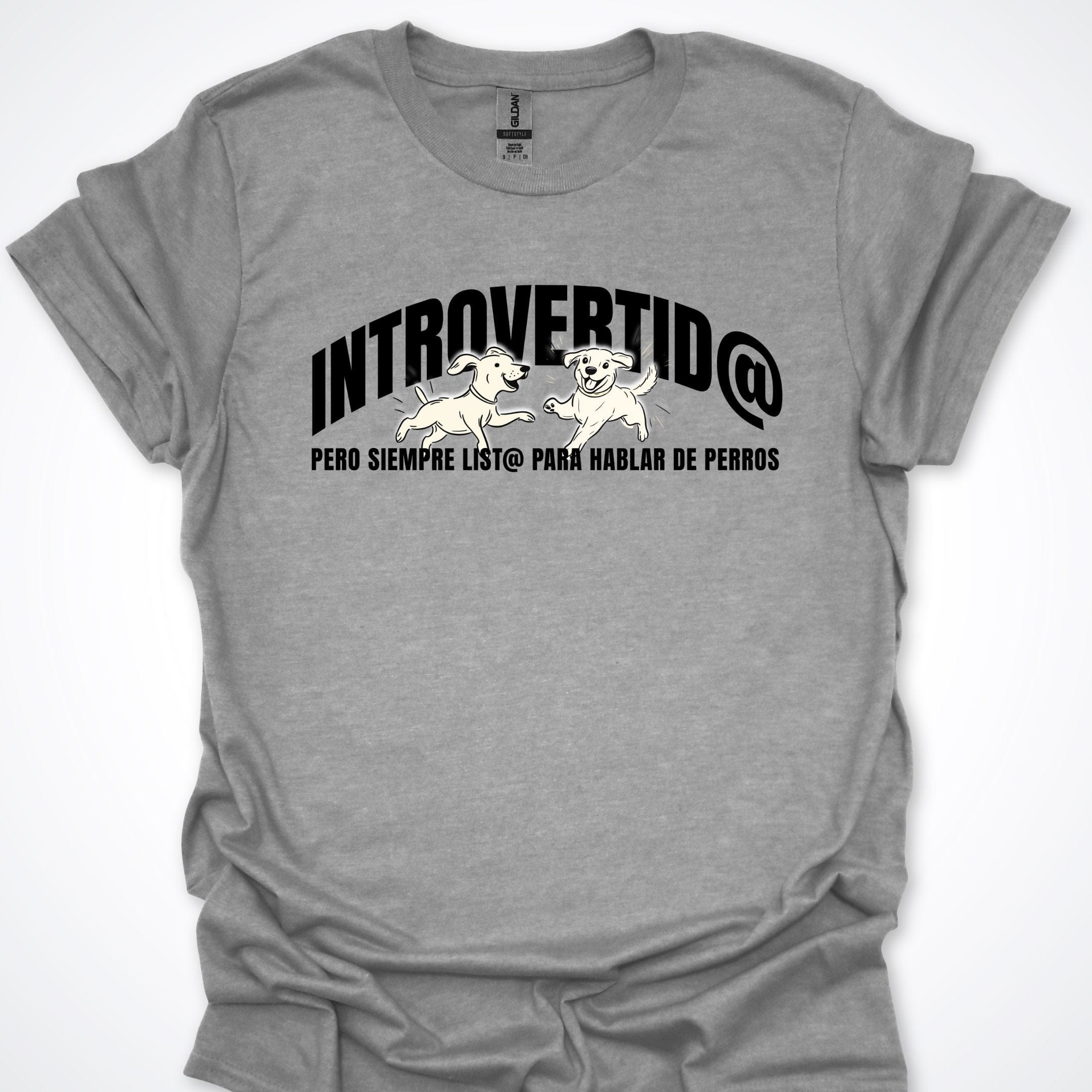 T-Shirt Sport Grey / S Introvertid@ Pero Siempre List@ Hablar De Perros T-Shirt ReallyintoDogs
