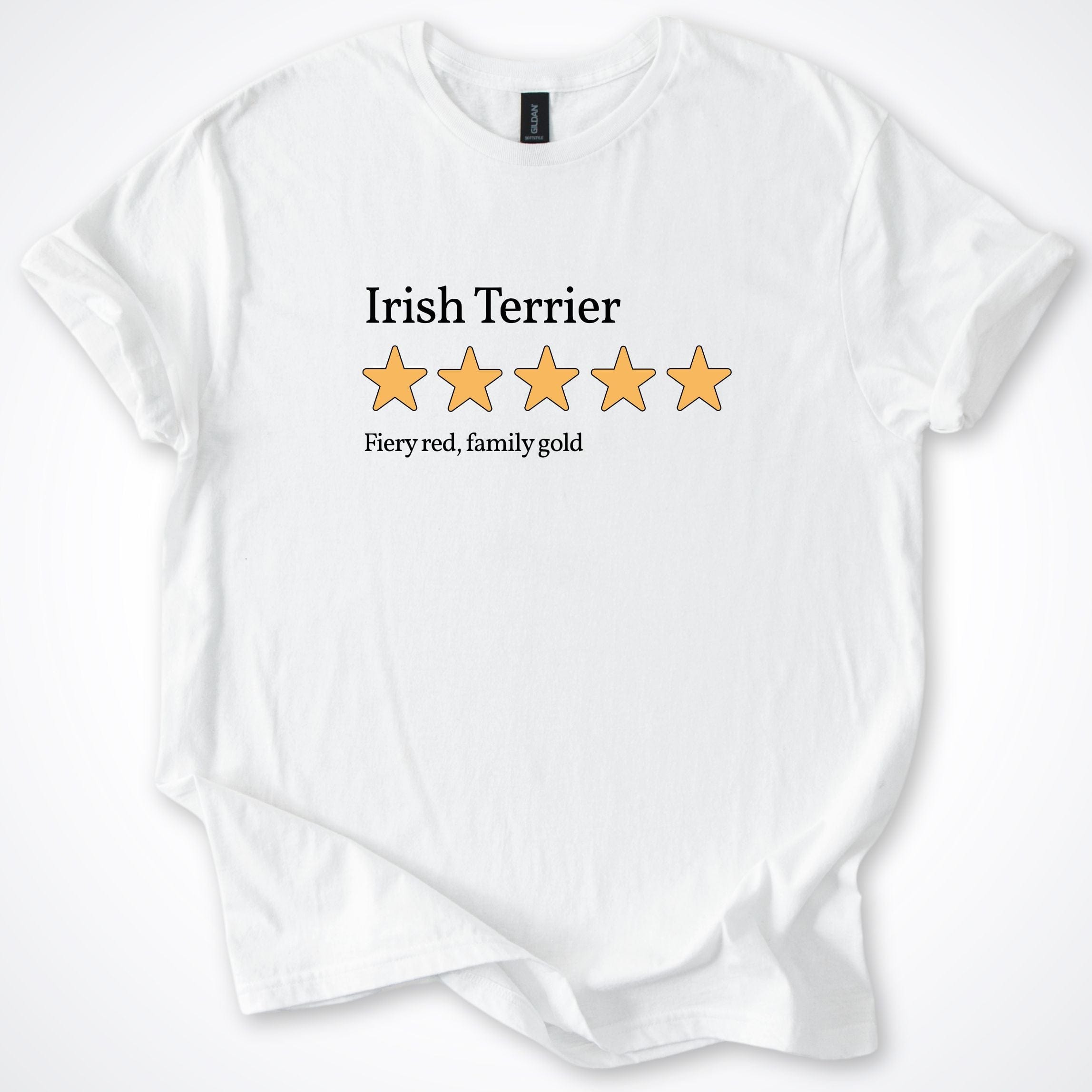 T-Shirt White / S Irish Terrier Five Star Review 1.0 T-Shirt ReallyintoDogs