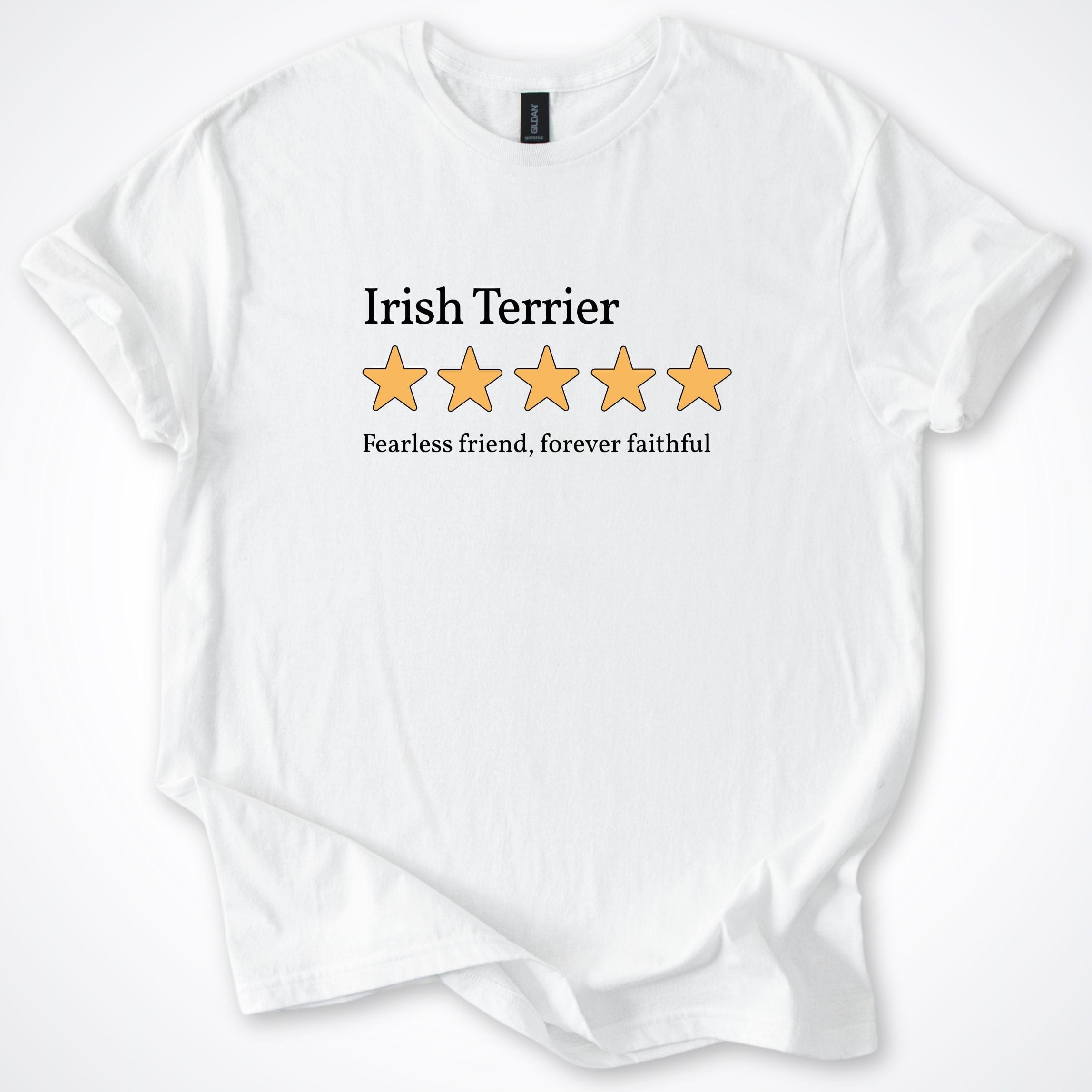 T-Shirt White / S Irish Terrier Five Star Review 2.0 T-Shirt ReallyintoDogs