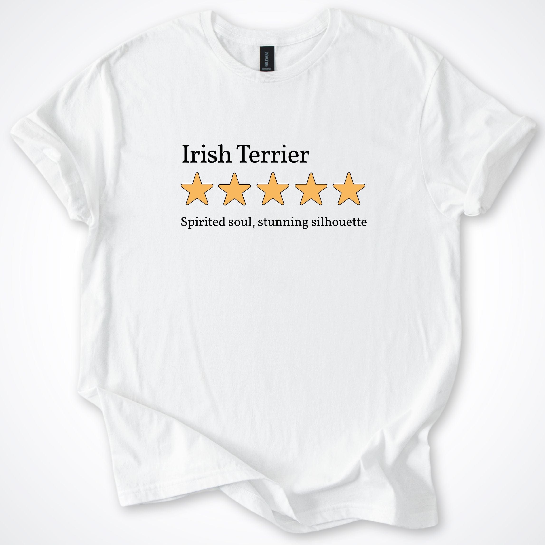 T-Shirt White / S Irish Terrier Five Star Review 3.0 T-Shirt ReallyintoDogs