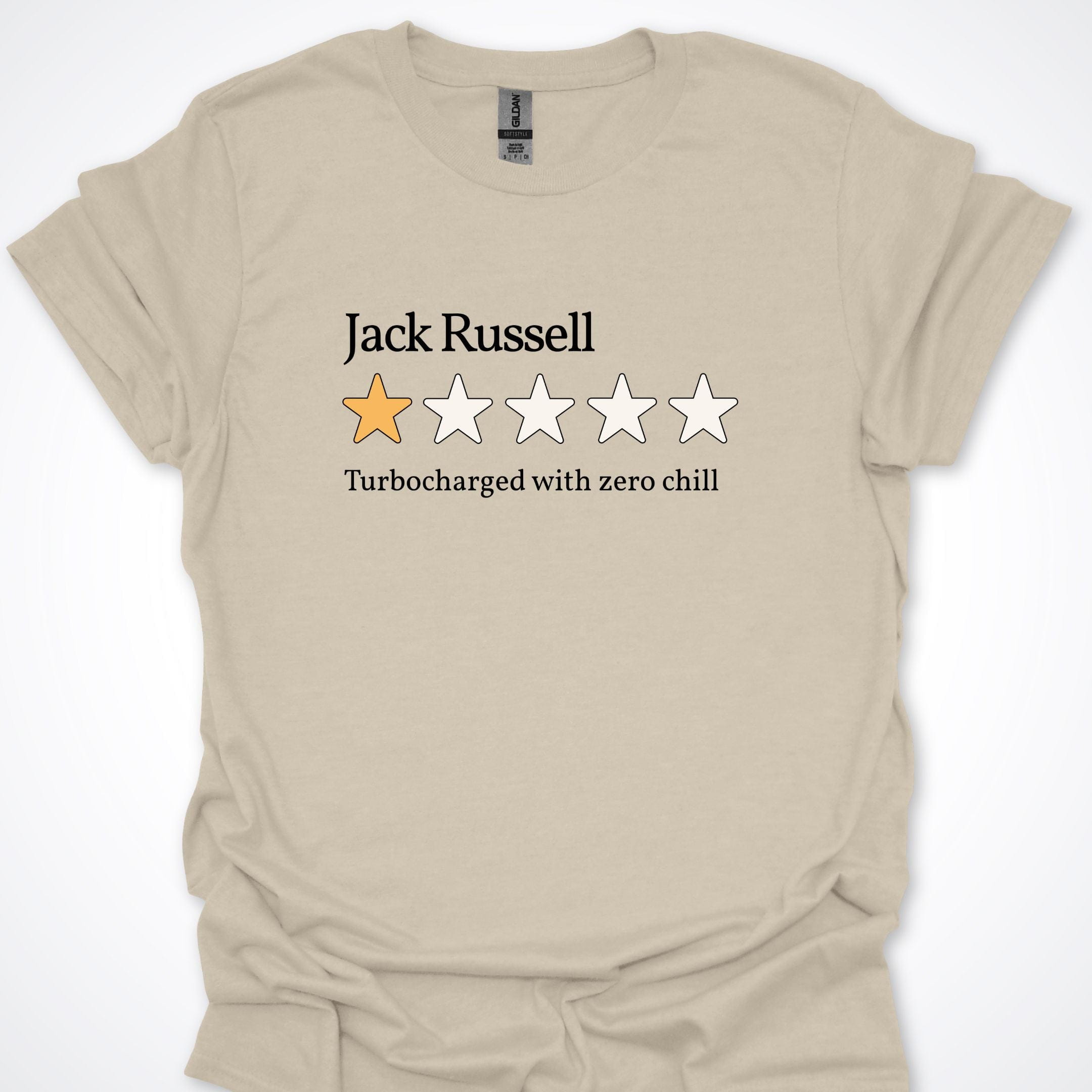 T-Shirt Natural / S Jack Russell One Star Review T-Shirt ReallyintoDogs