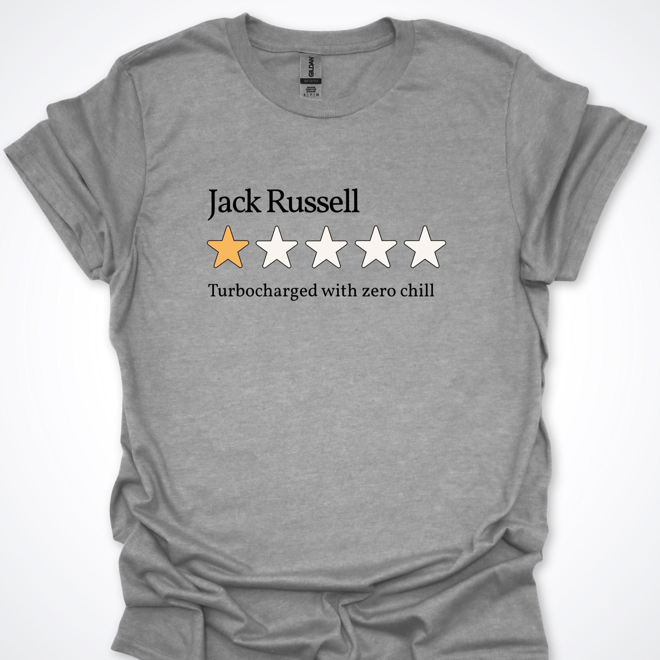 T-Shirt Sport Grey / S Jack Russell One Star Review T-Shirt ReallyintoDogs