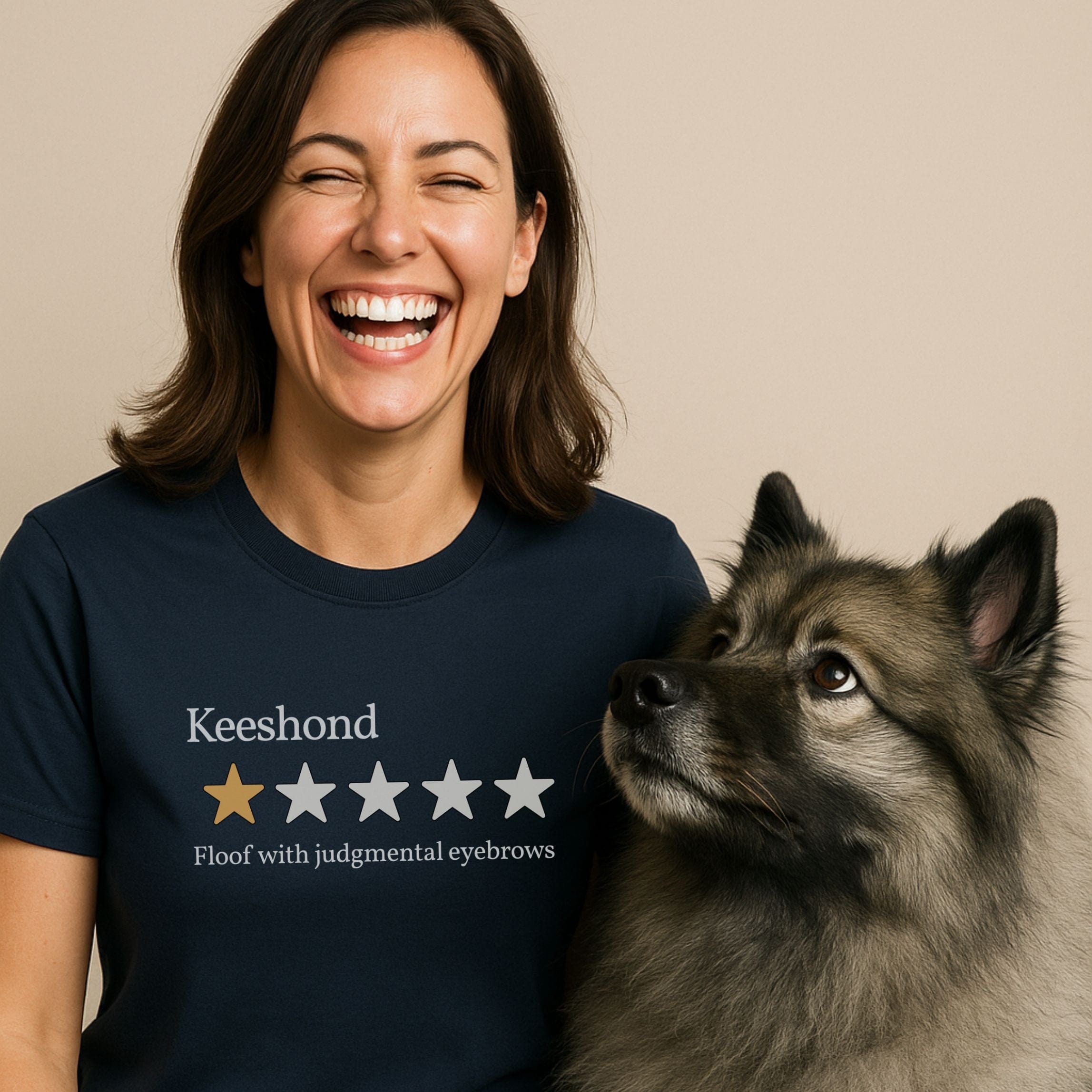 T-Shirt Keeshond V2 One Star Review T-Shirt ReallyintoDogs