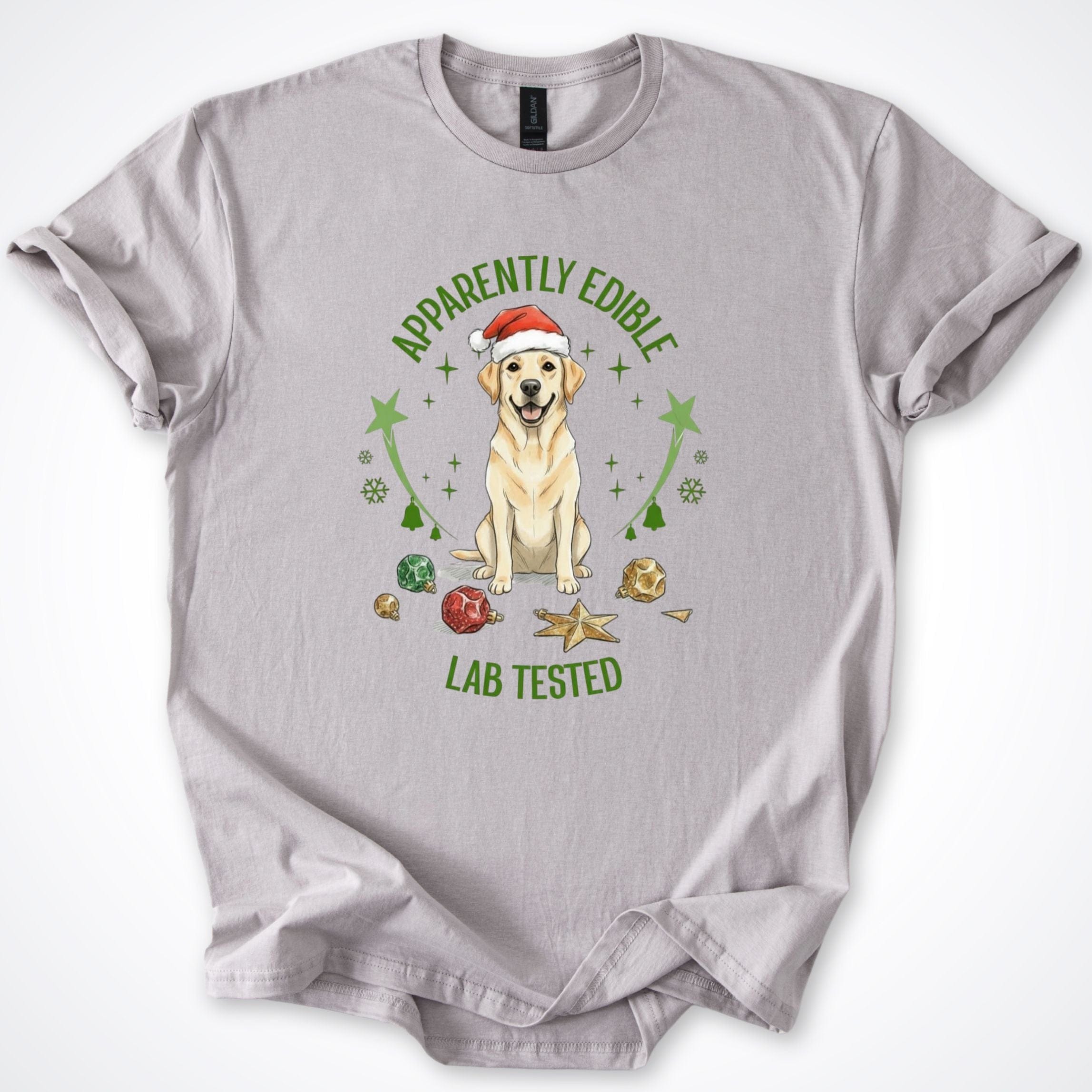 T-Shirt Ice Grey / S Lab Tested Christmas T-Shirt ReallyintoDogs